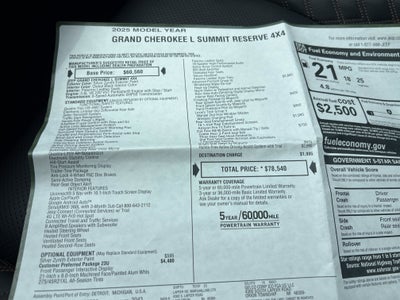2025 Jeep Grand Cherokee L Summit Reserve