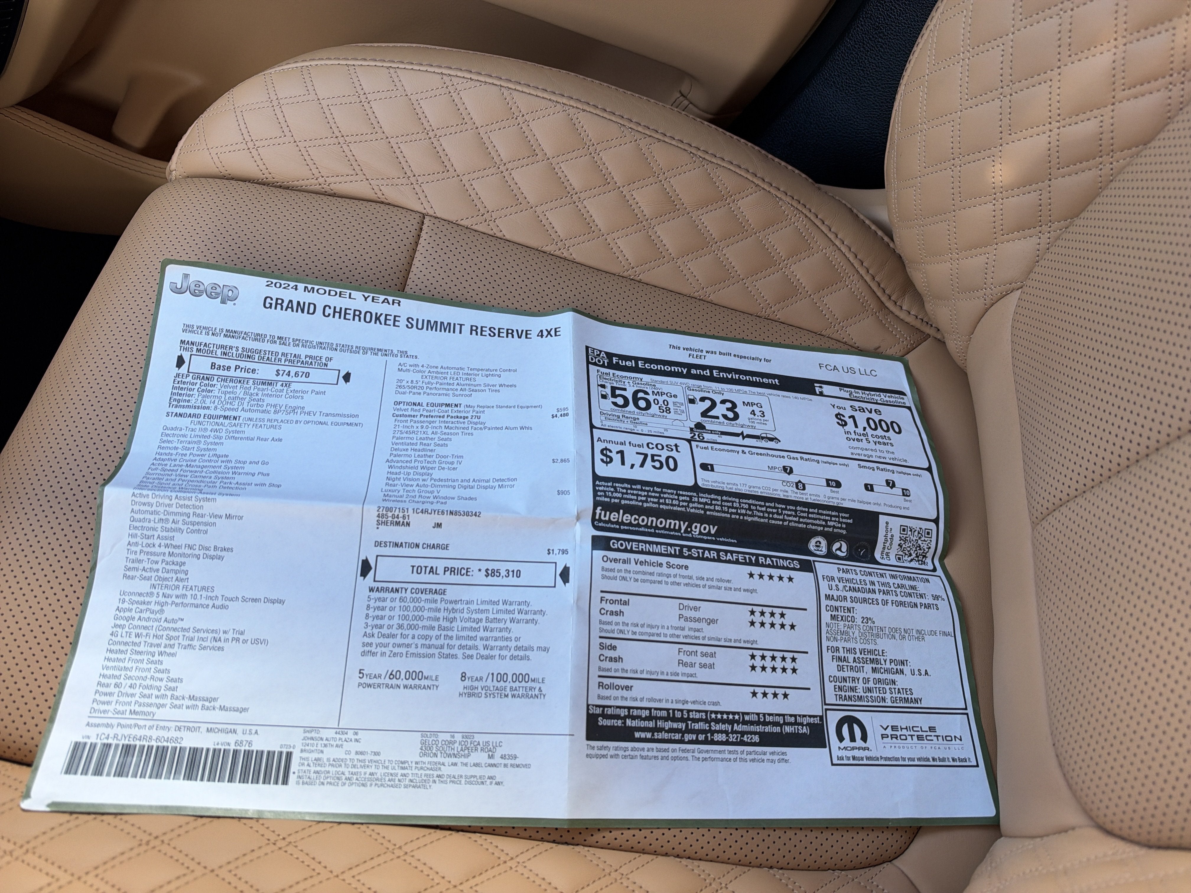 2024 Jeep Grand Cherokee 4xe Summit Reserve