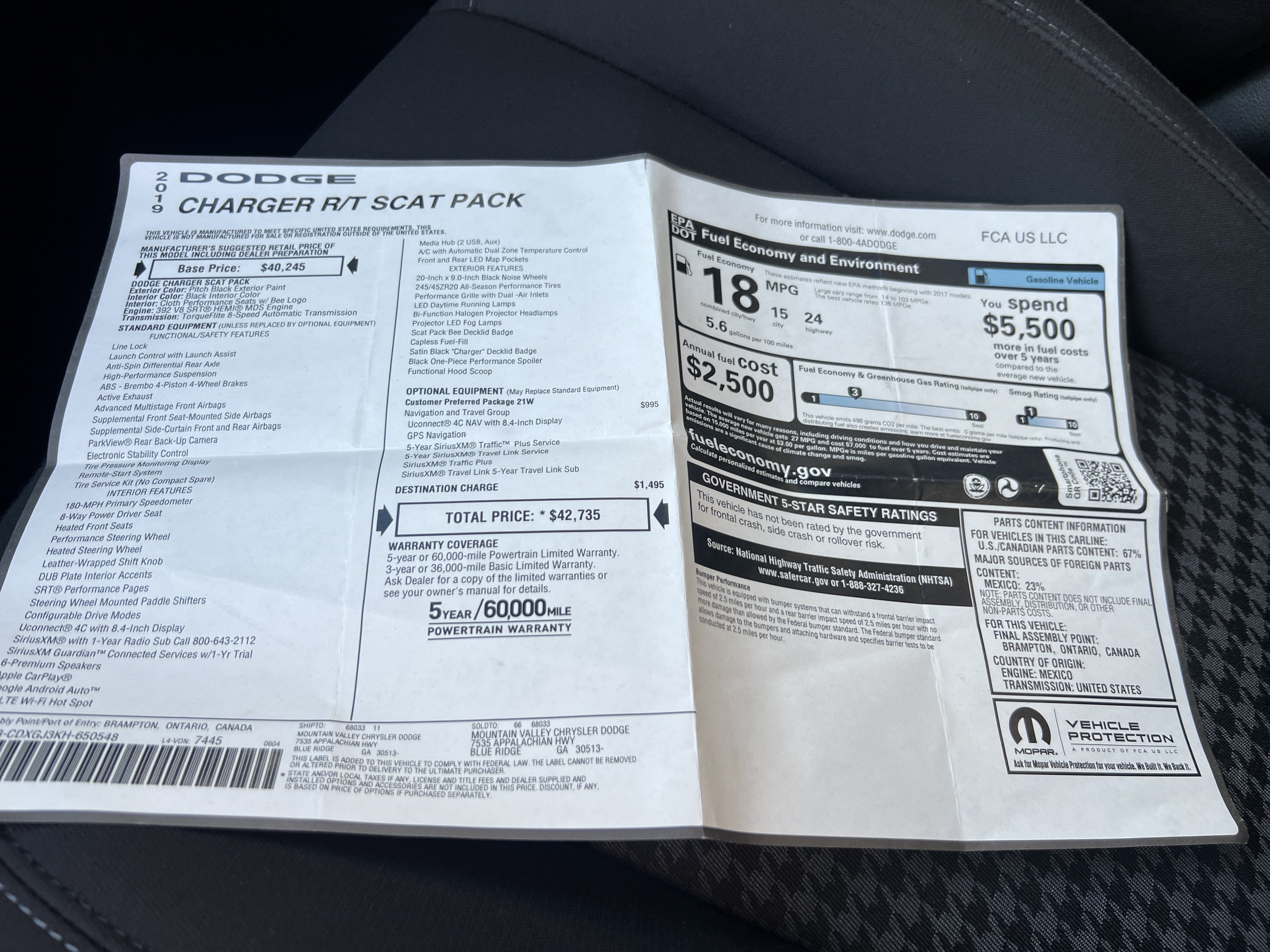 2019 Dodge Charger Scat Pack