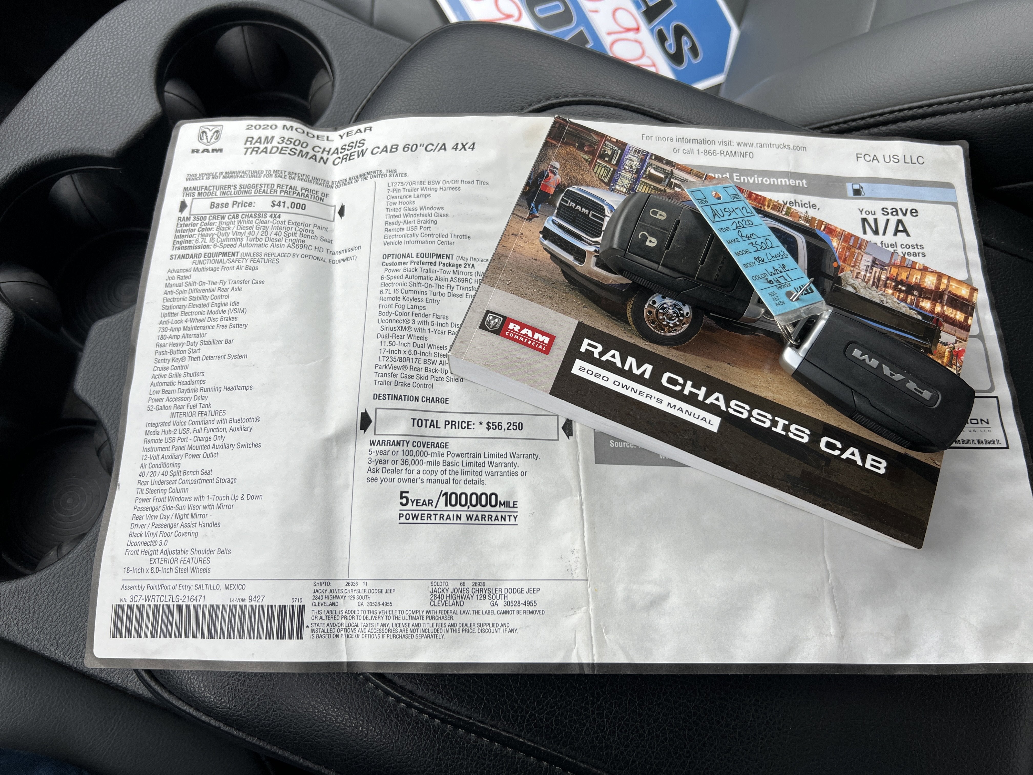 2020 RAM 3500 Chassis Cab Tradesman