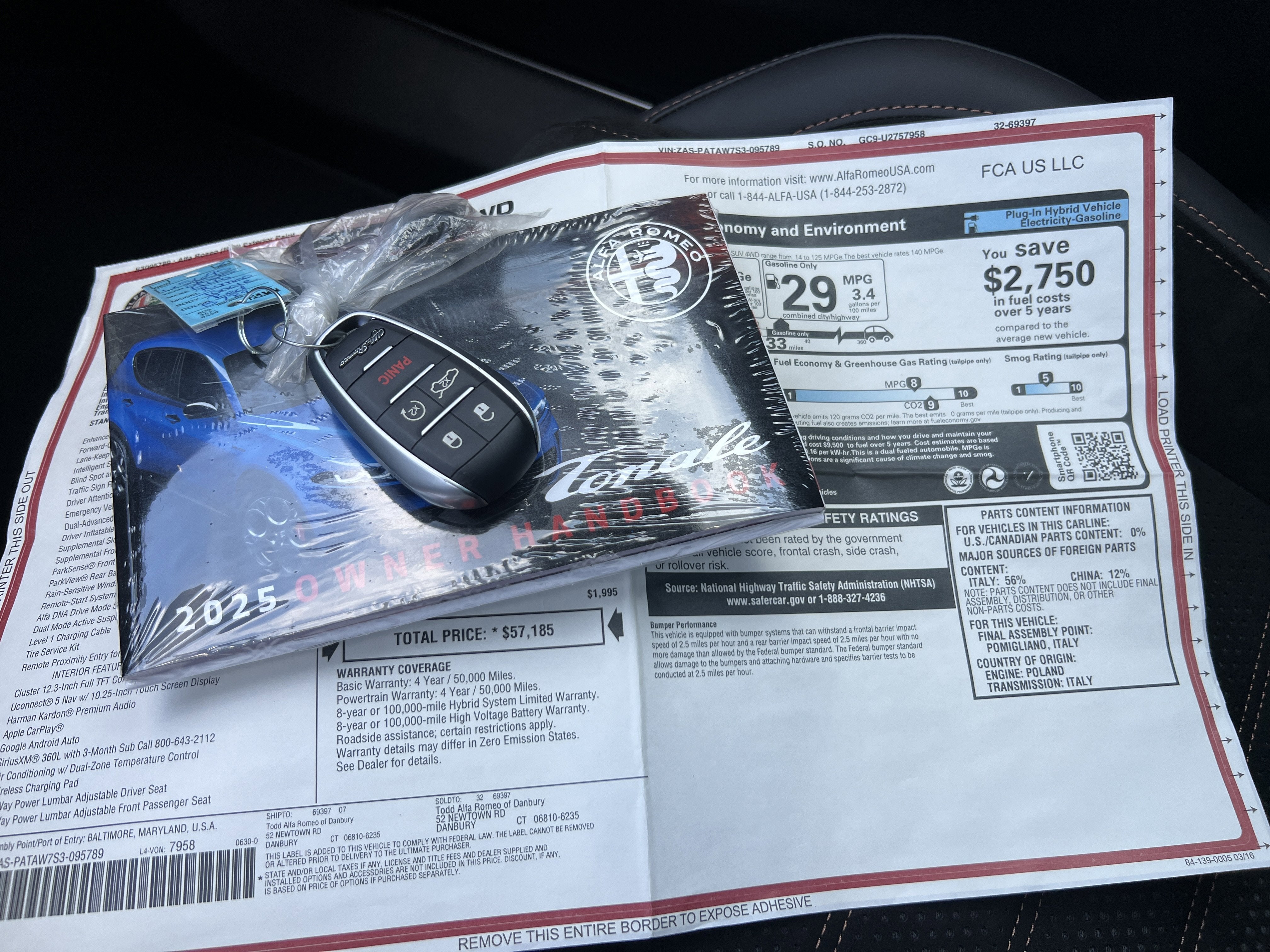 2025 Alfa Romeo Tonale Special Edition Intensa