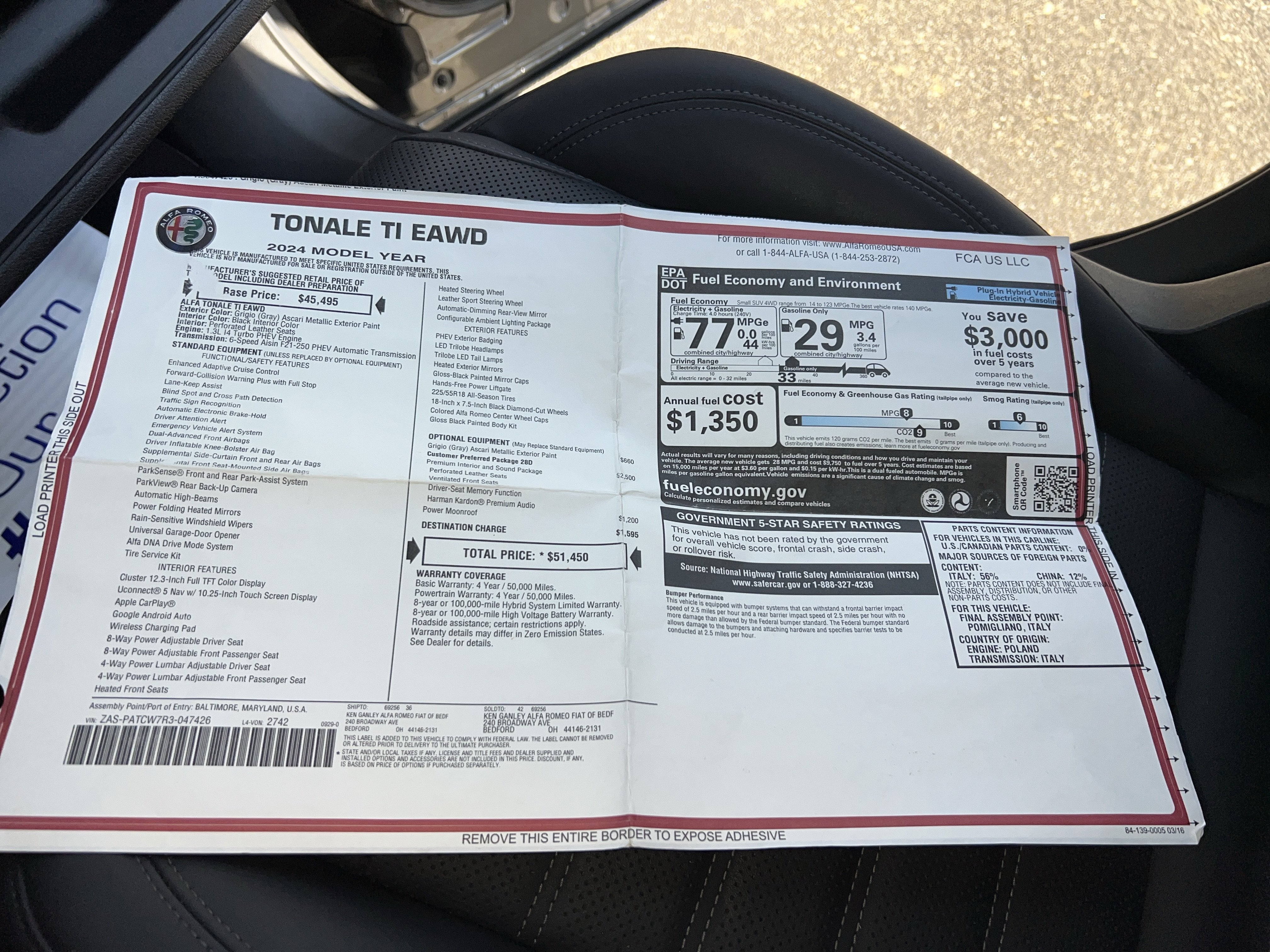 2024 Alfa Romeo Tonale Ti
