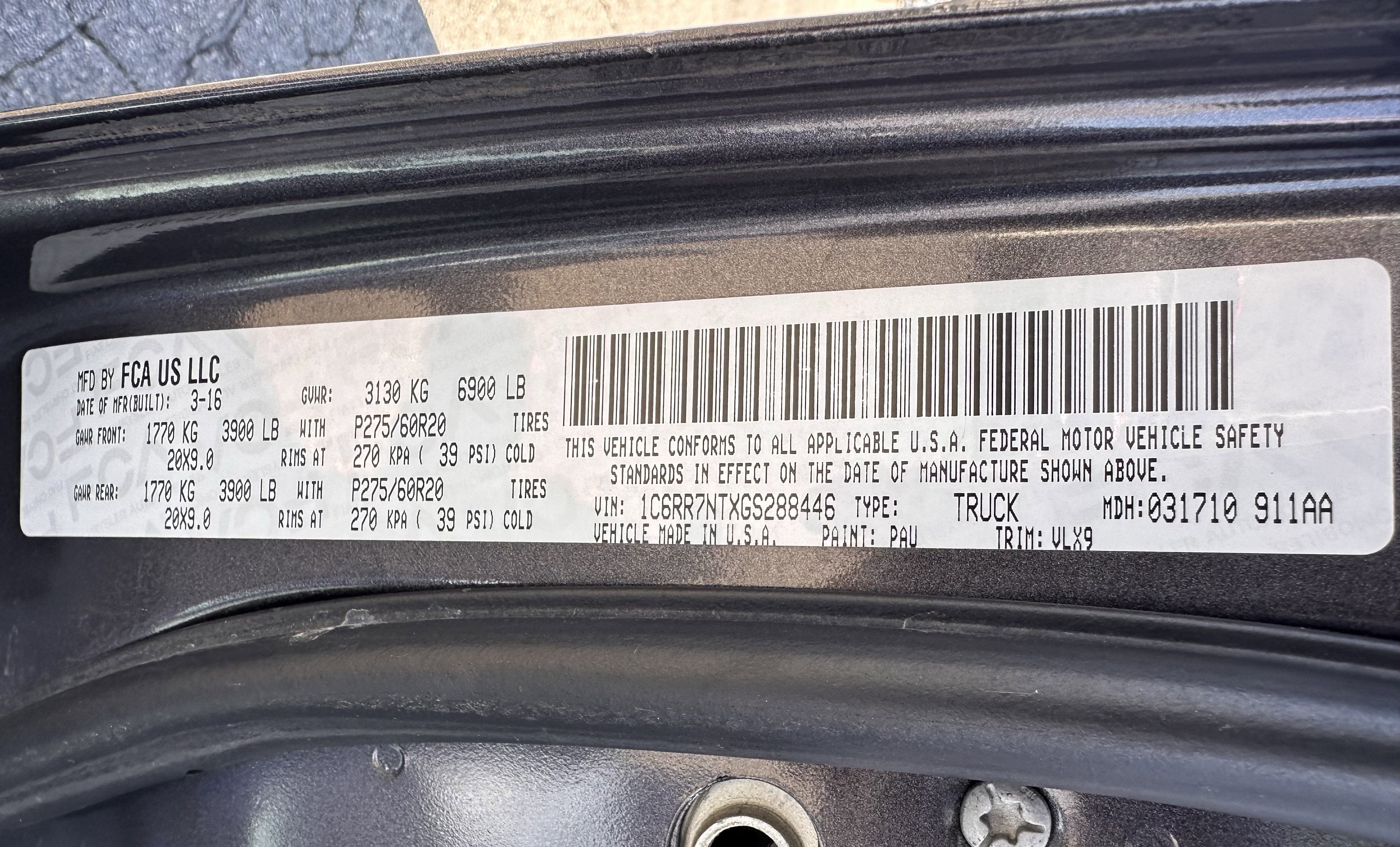 2016 RAM 1500 Laramie