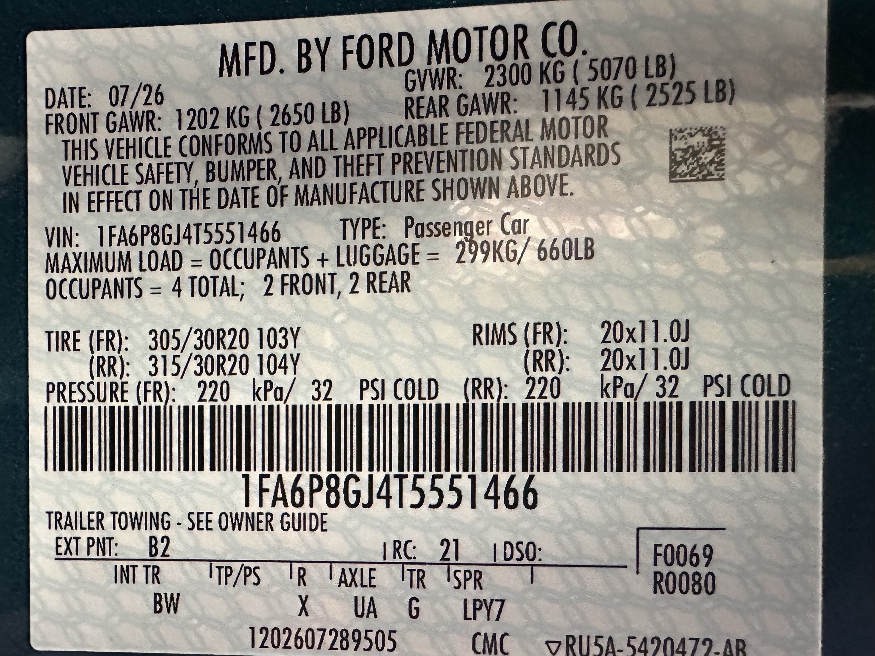 2026 Ford Mustang Dark Horse SC