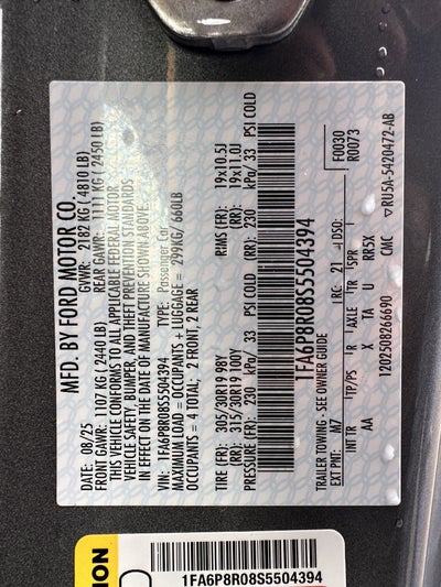 2025 Ford Mustang Dark Horse