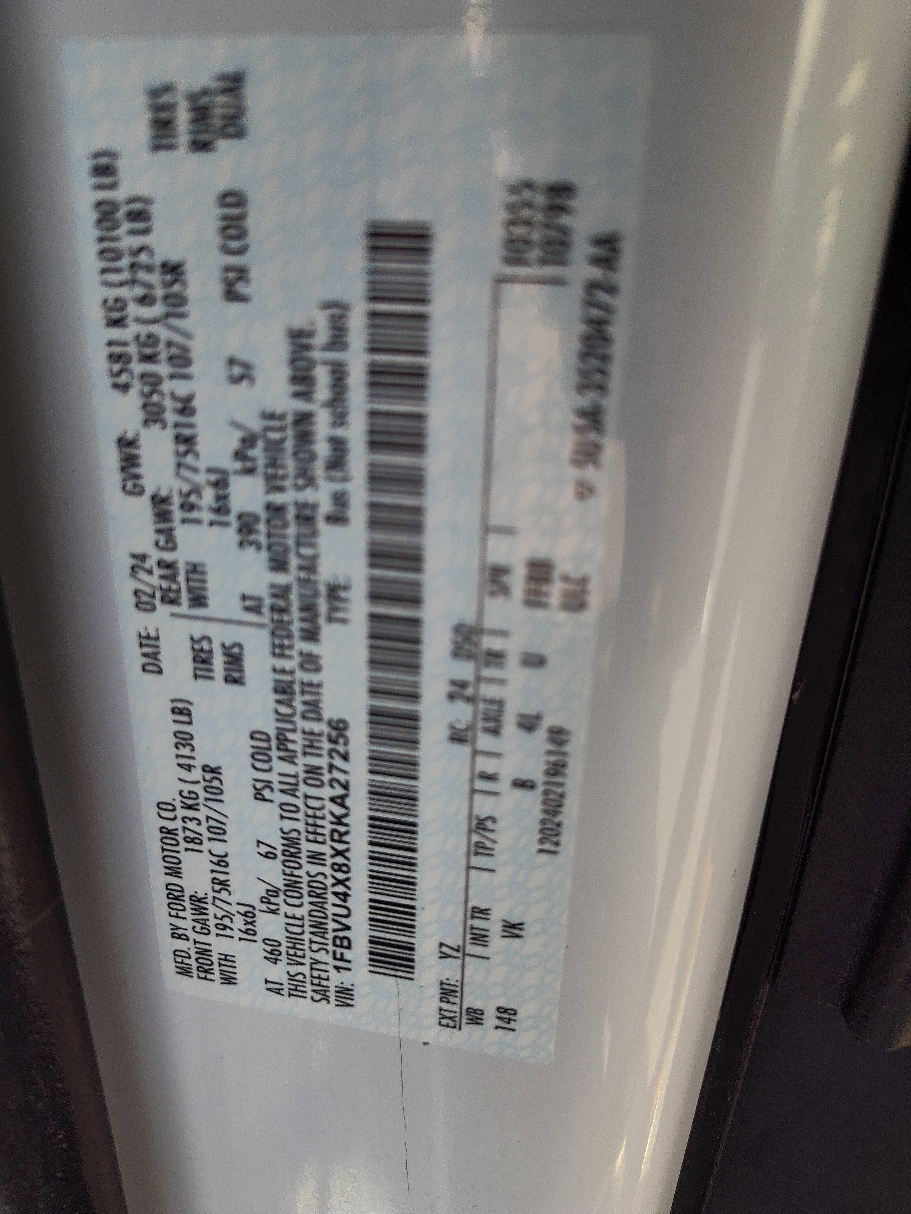 2024 Ford Transit HR Wheelchair Van XL