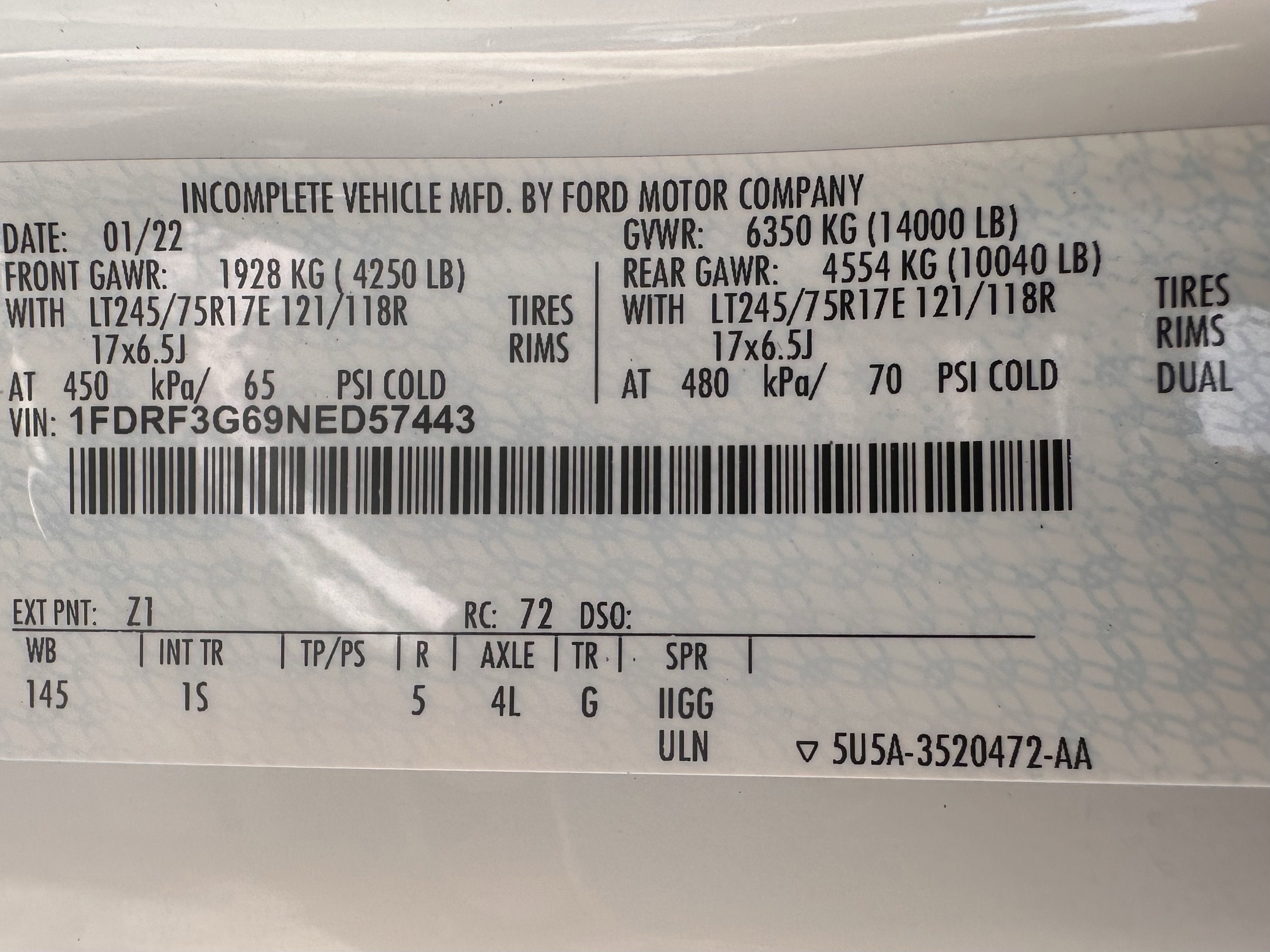 2022 Ford Super Duty F-350 XL 9ft Utility Body W/TommyLift