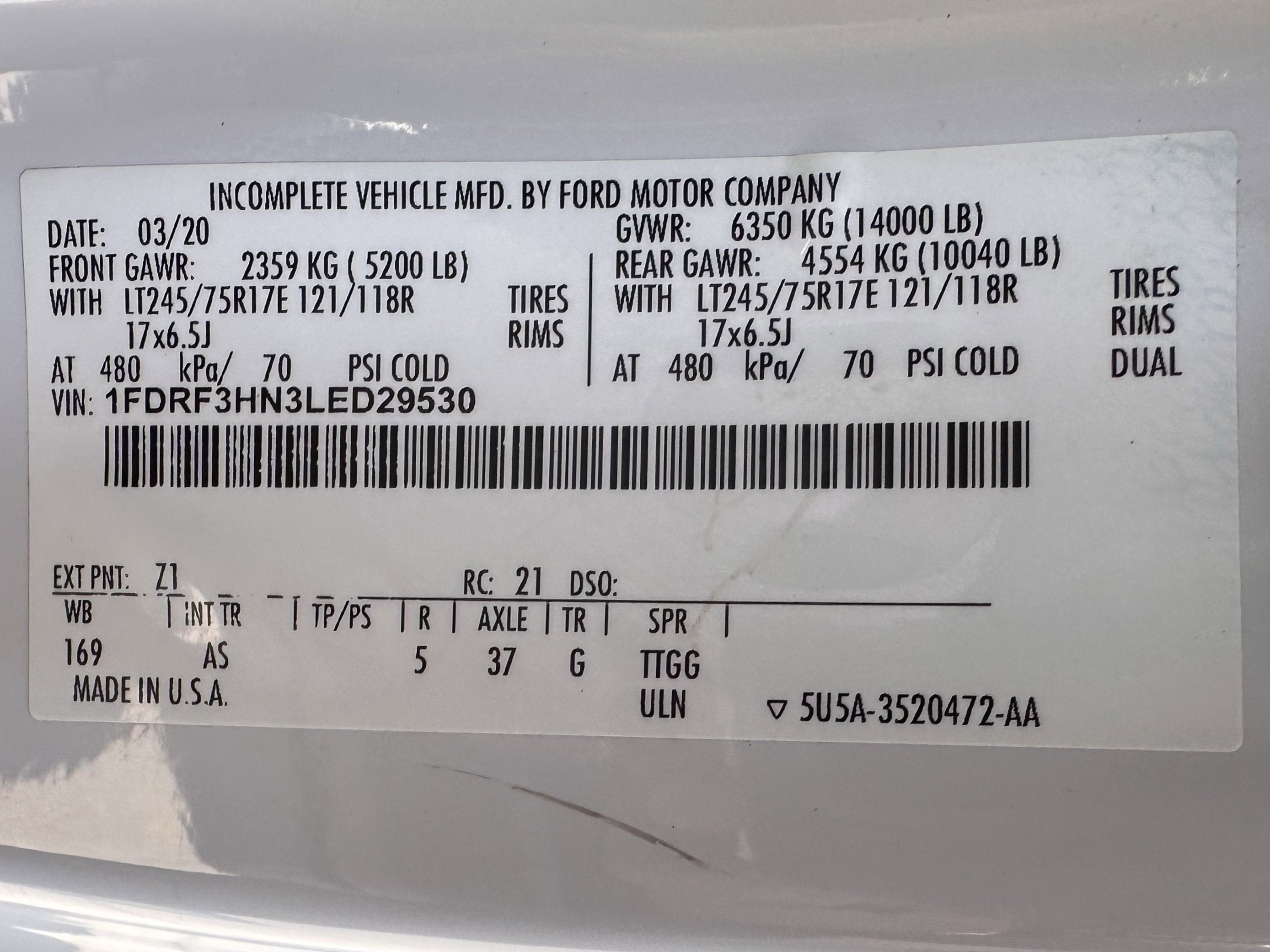 2020 Ford Super Duty F-350 DRW XL