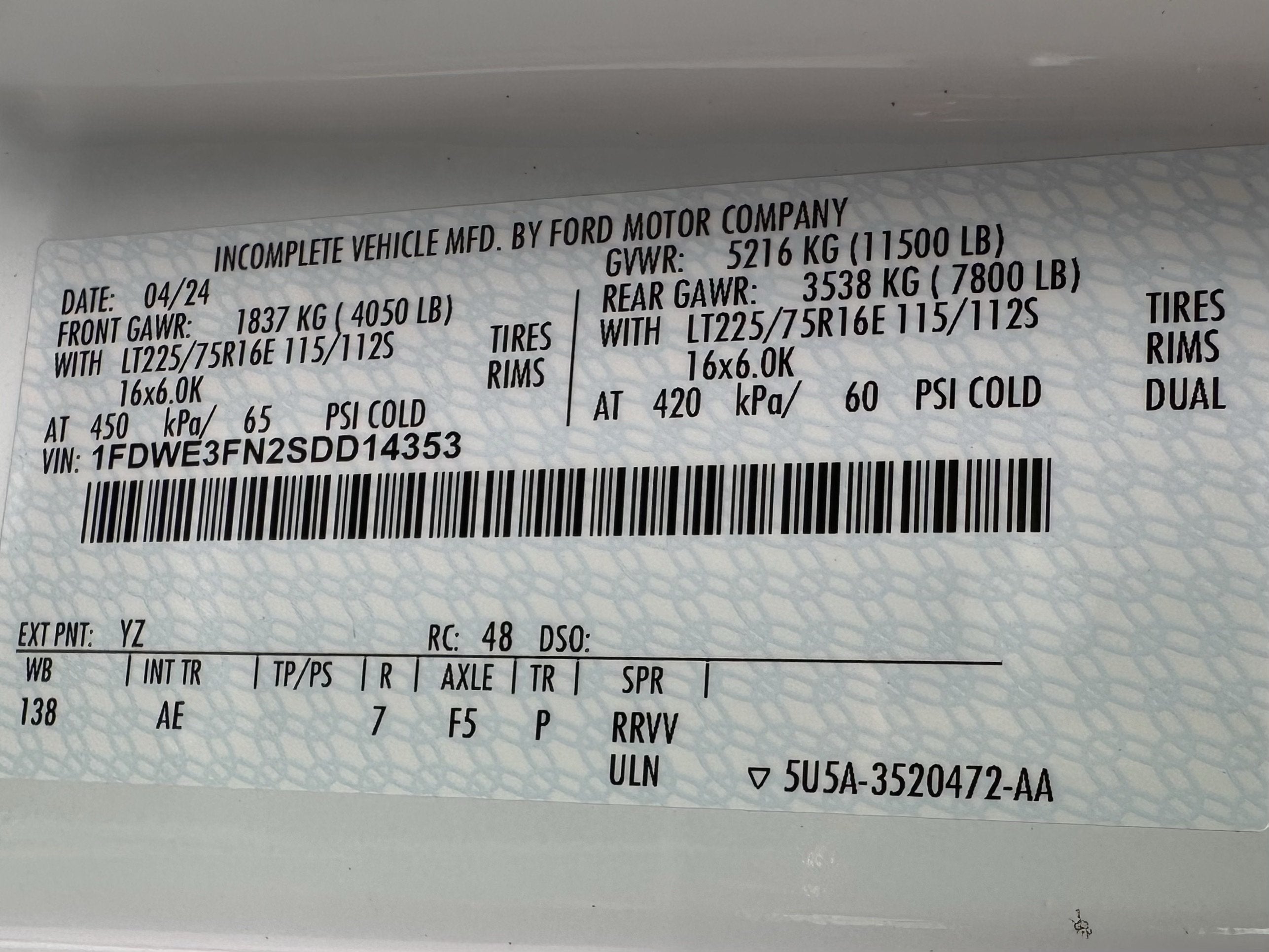2025 Ford E-Series 10ft Box Van Base