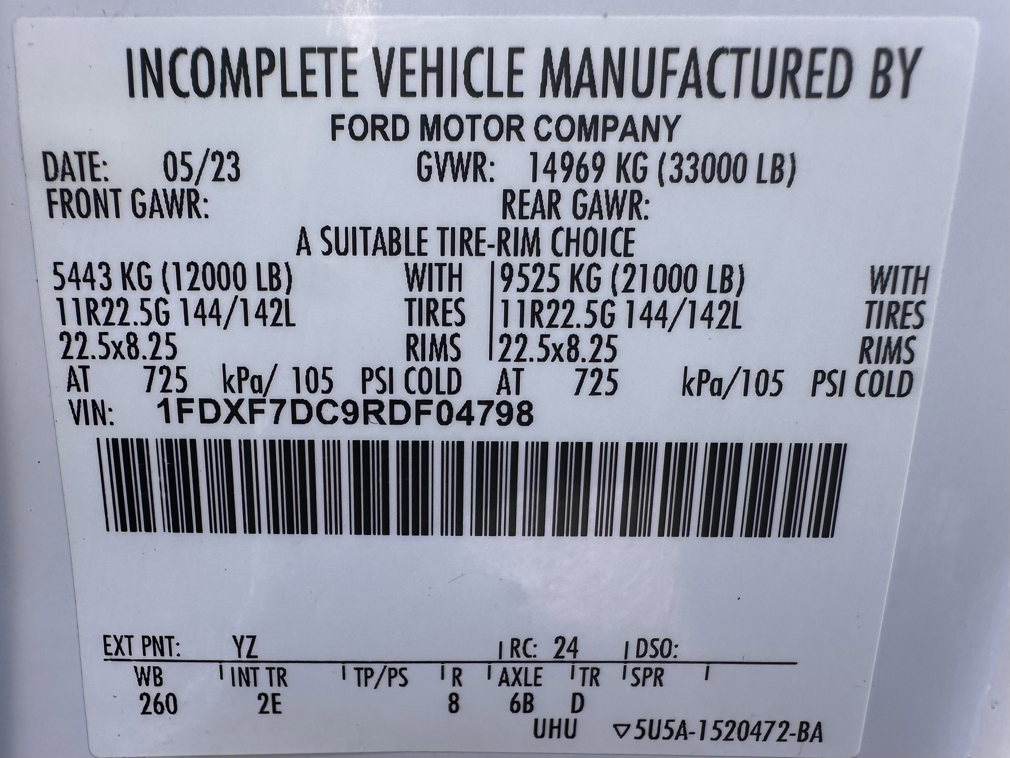 2024 Ford Super Duty F-750 XL 26ft Side-Load Box Truck