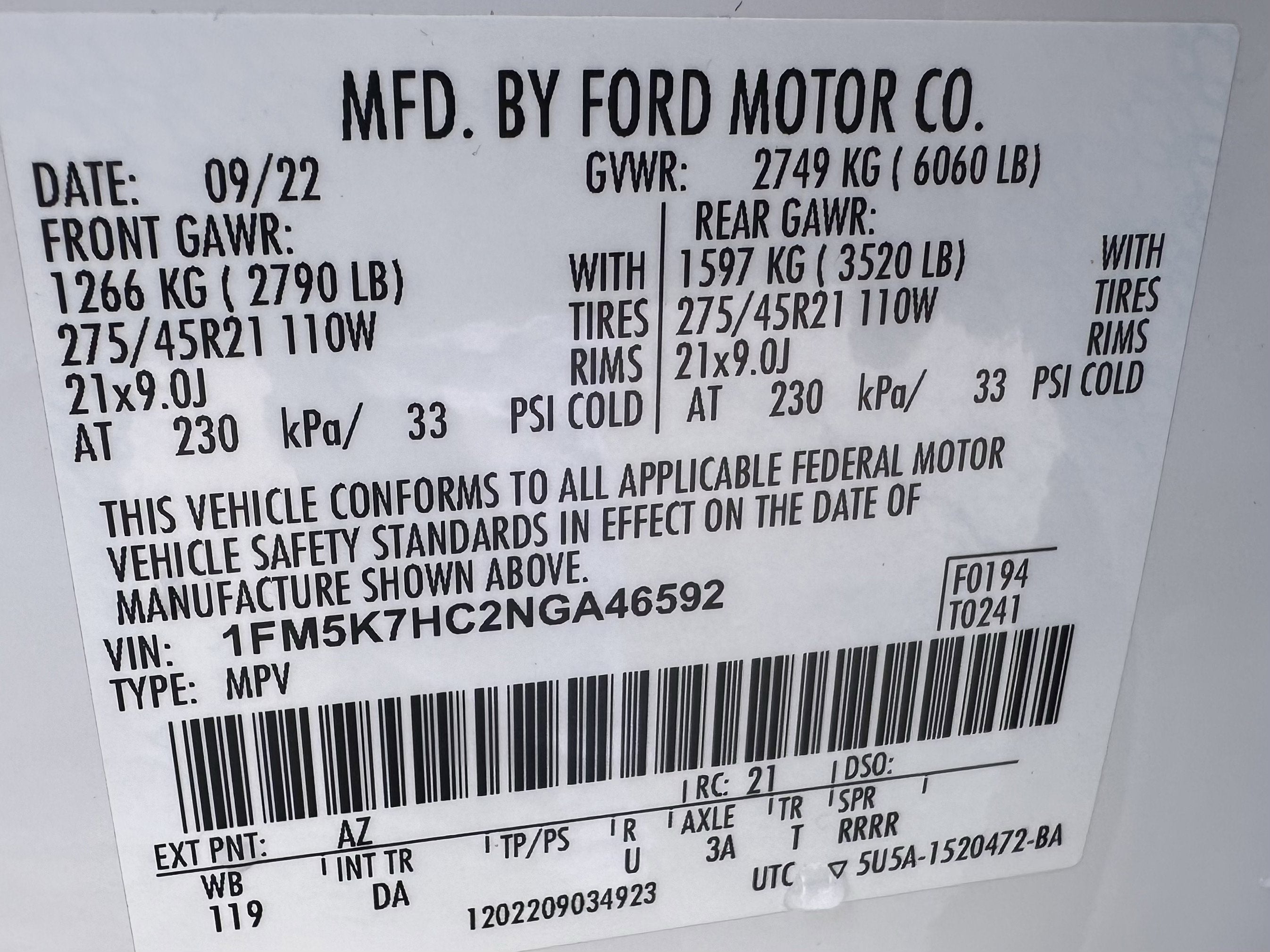 2022 Ford Explorer Platinum