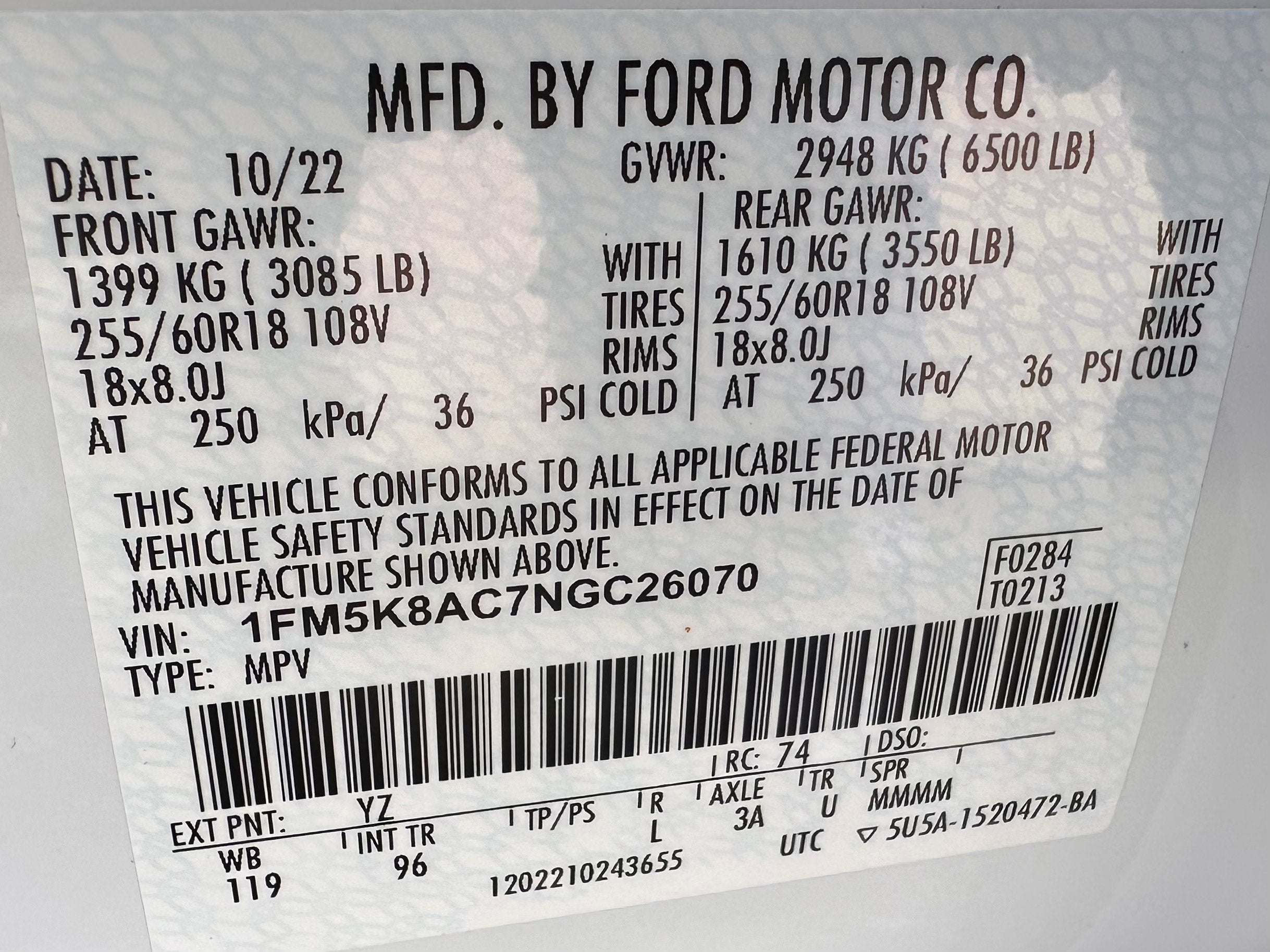 2022 Ford Police Interceptor Utility AWD