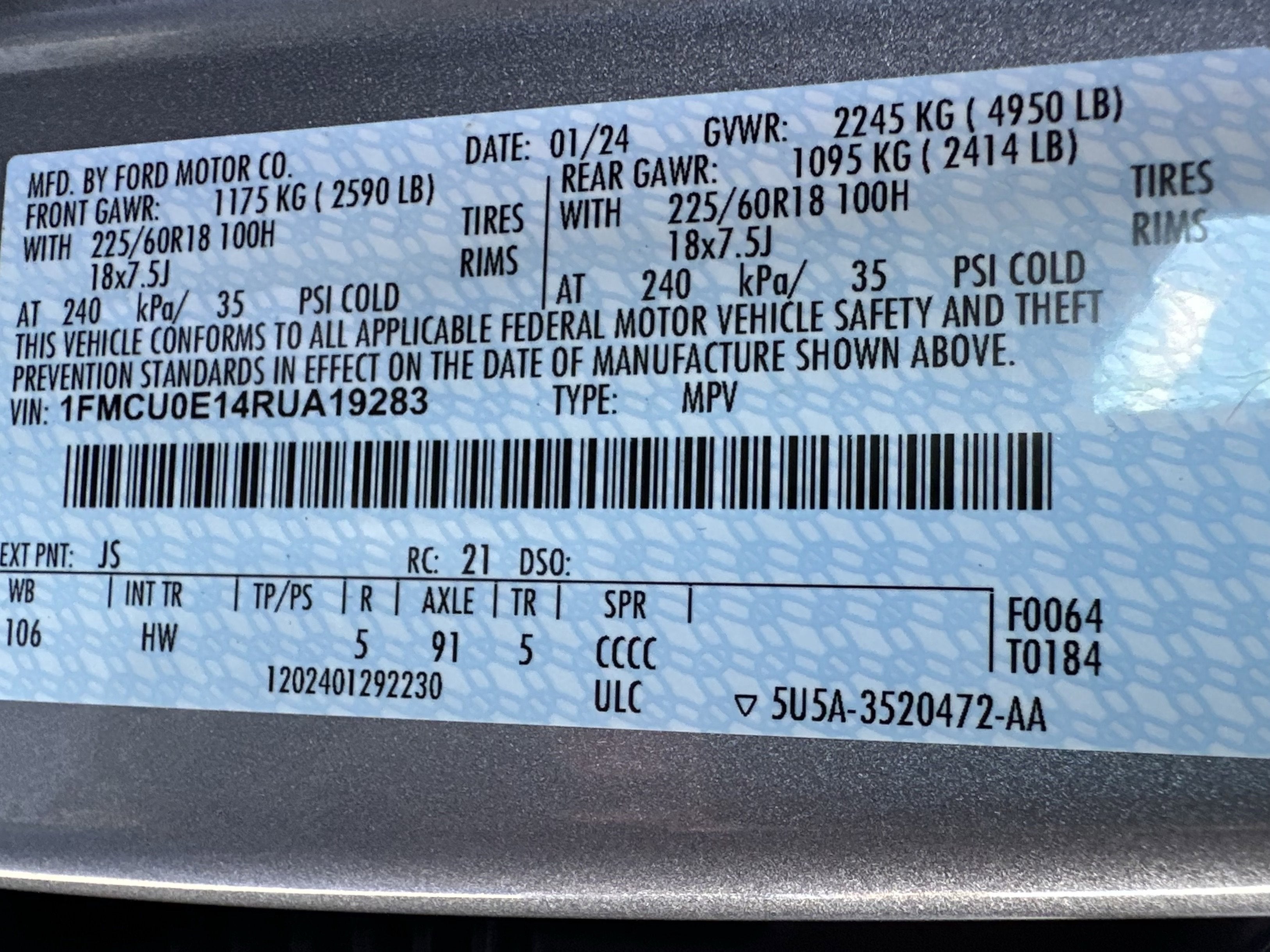 2024 Ford Escape PHEV