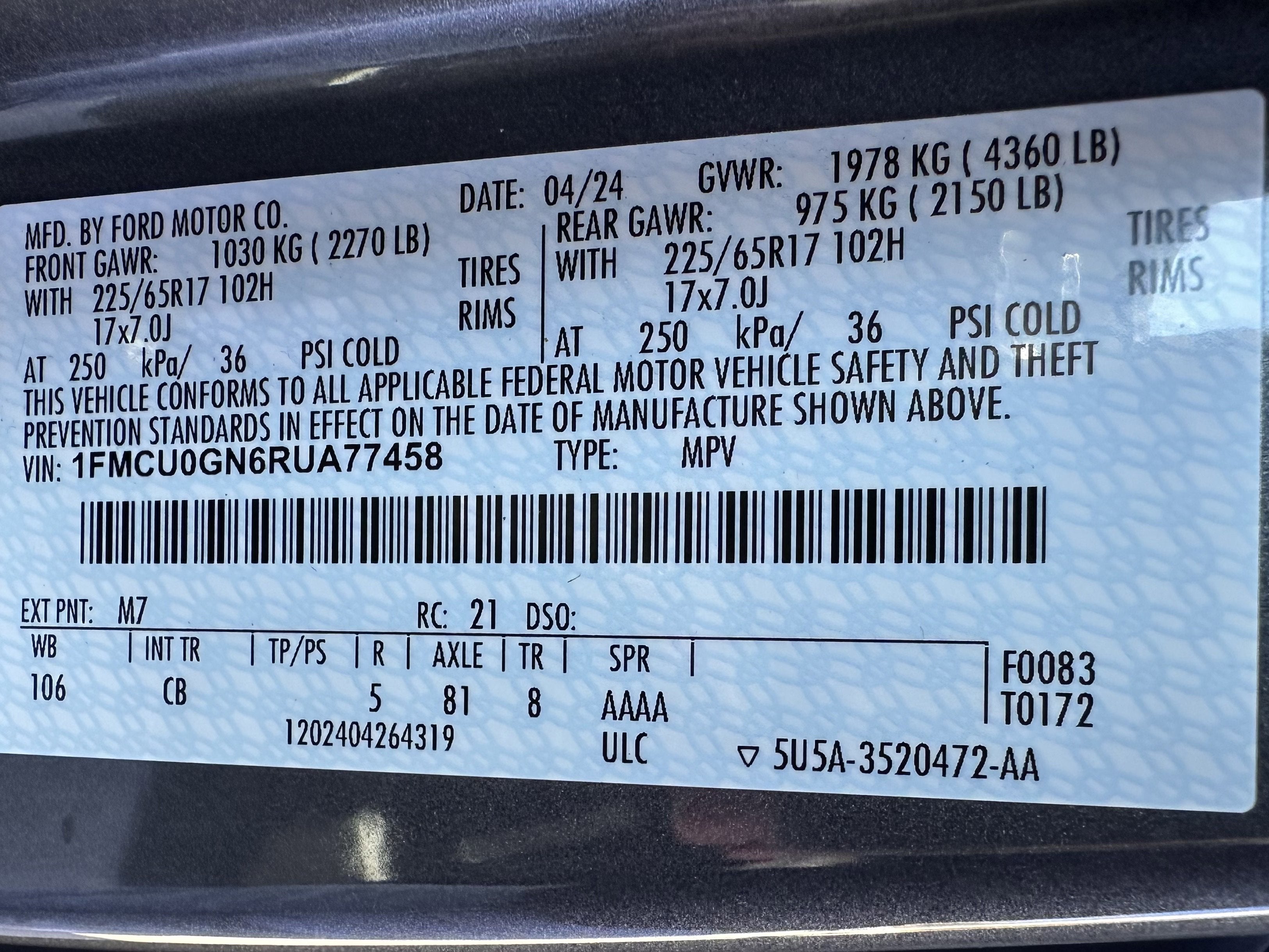 2024 Ford Escape Active