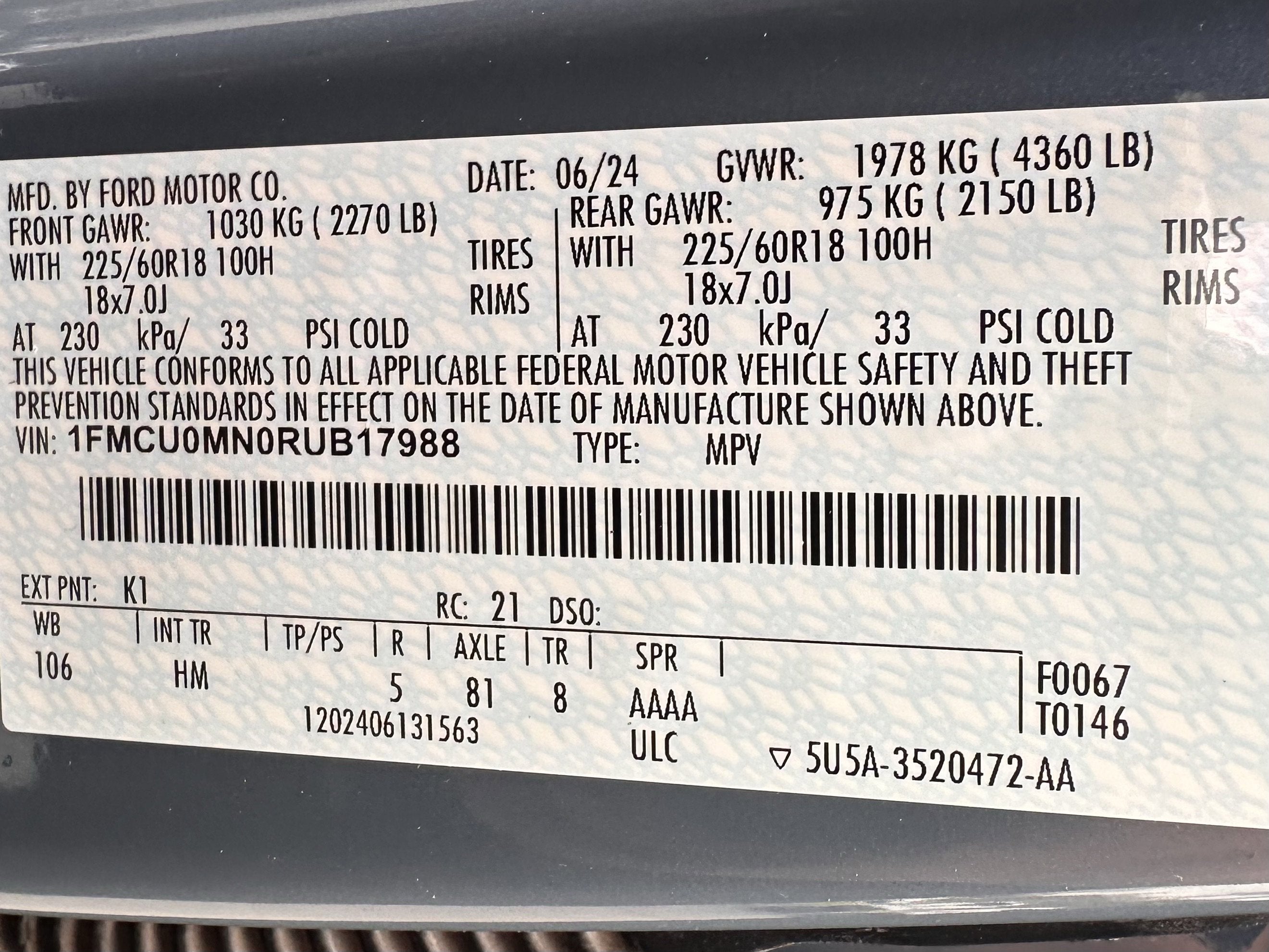 2024 Ford Escape ST-Line