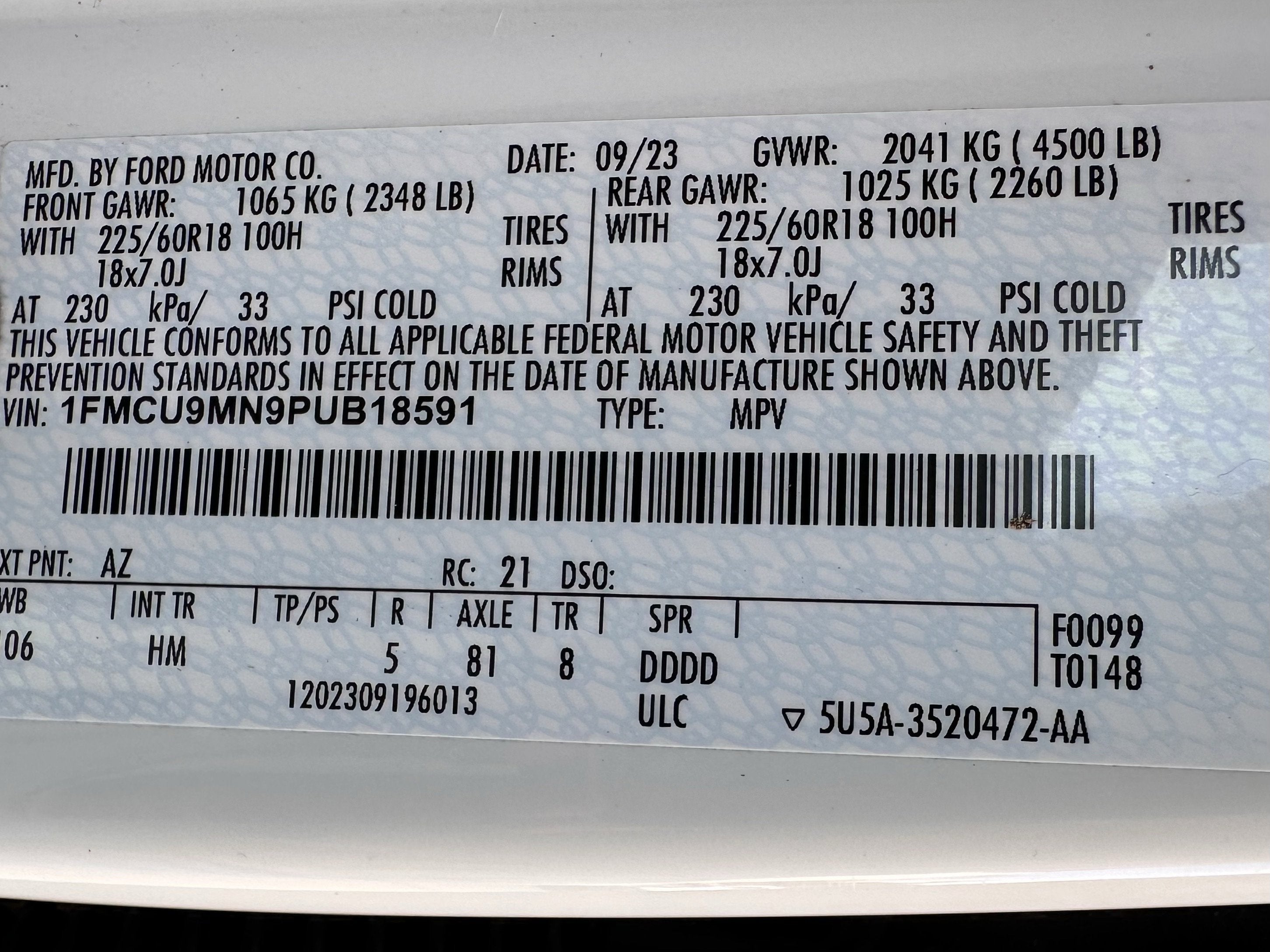 2023 Ford Escape ST-Line