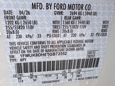 2026 Ford Explorer Active w/200A Pkg