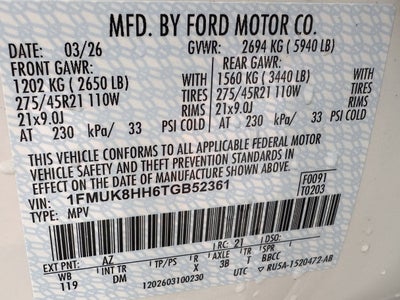 2026 Ford Explorer Platinum