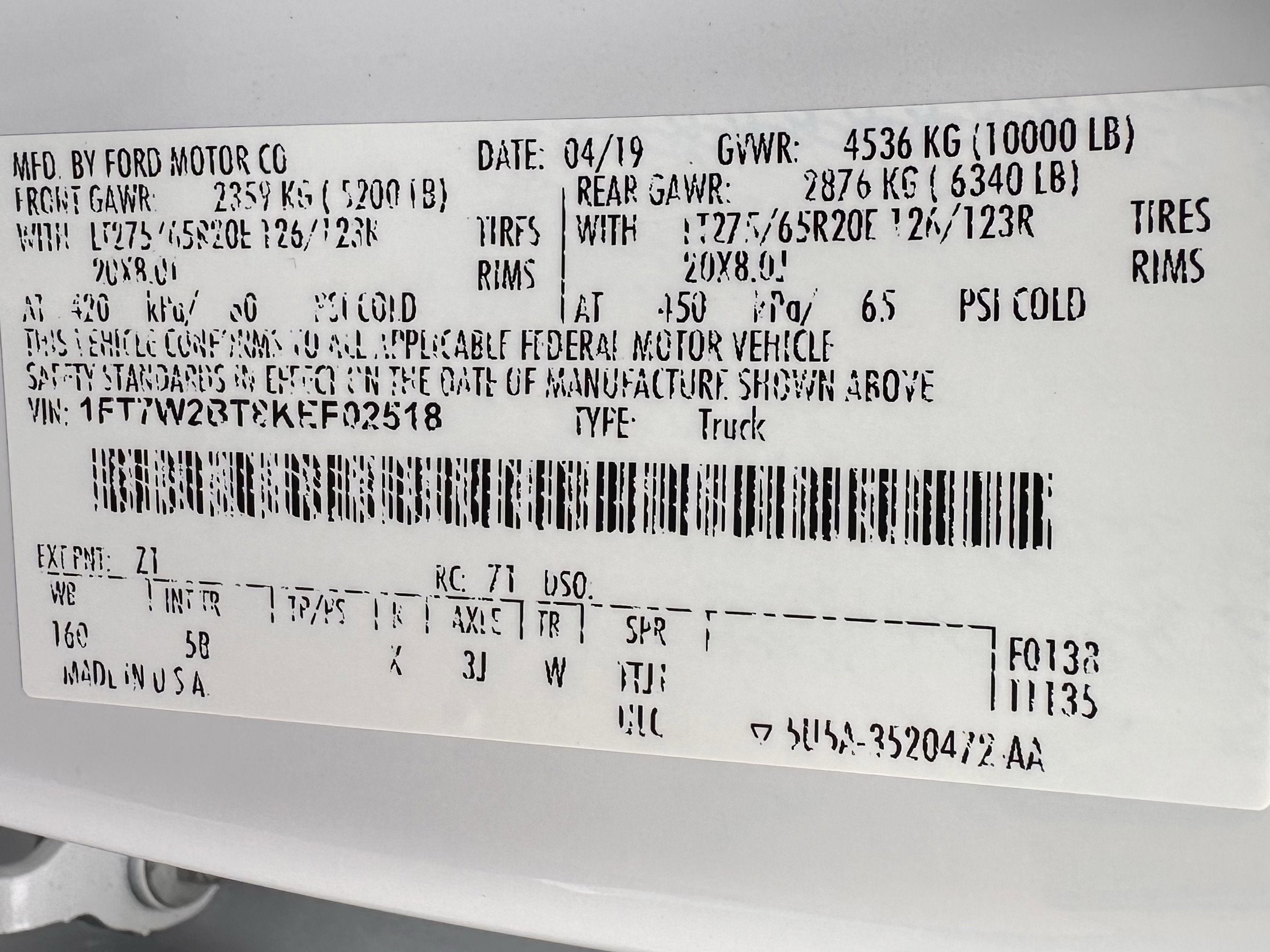 2019 Ford Super Duty F-250 LARIAT