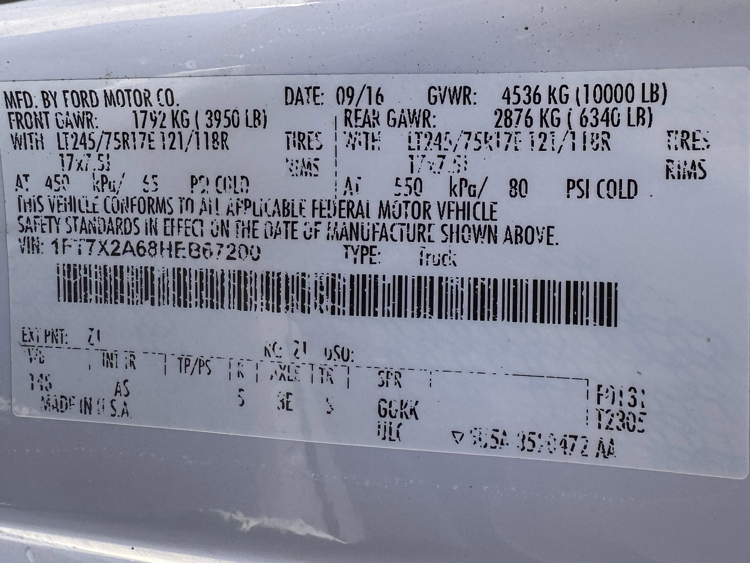 2017 Ford Super Duty F-250 XL