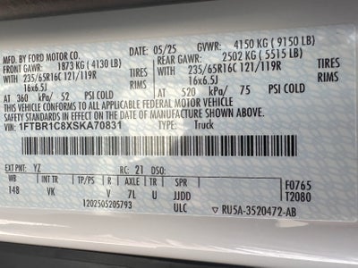 2025 Ford Transit MR Cargo Van XL