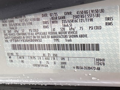 2025 Ford Transit LR Cargo Van XL