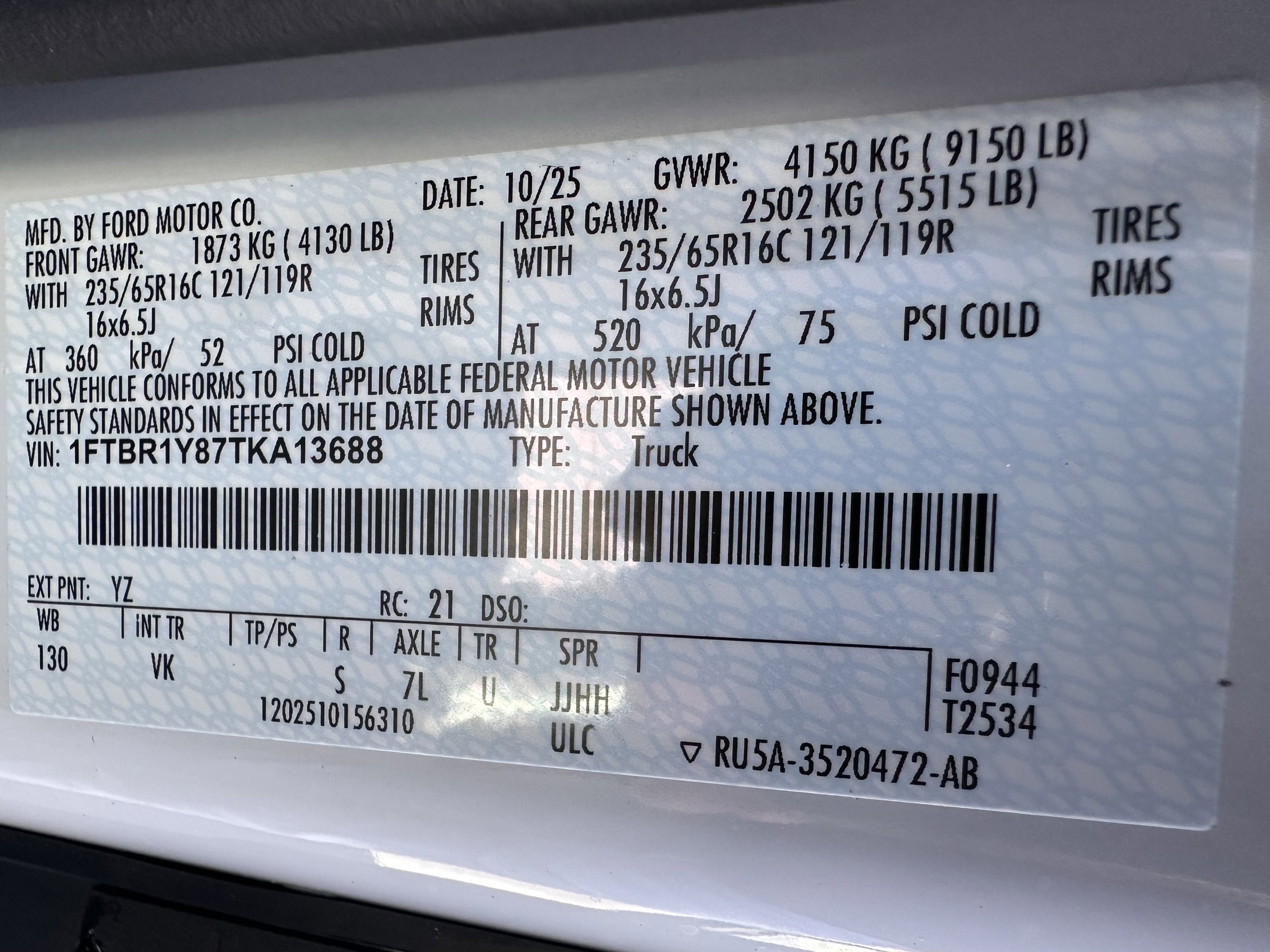 2026 Ford Transit LR Cargo Van XL