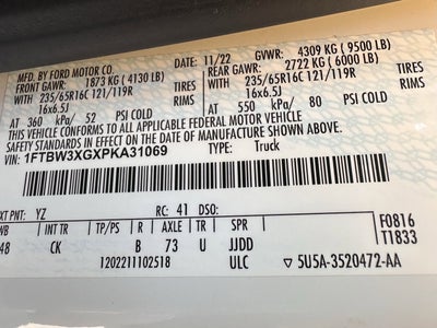 2023 Ford Transit HR Mobile Service Van T-350 148" EL Hi Rf 9500 GVWR RWD