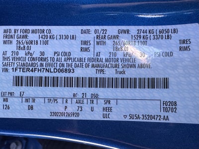 2022 Ford Ranger LARIAT