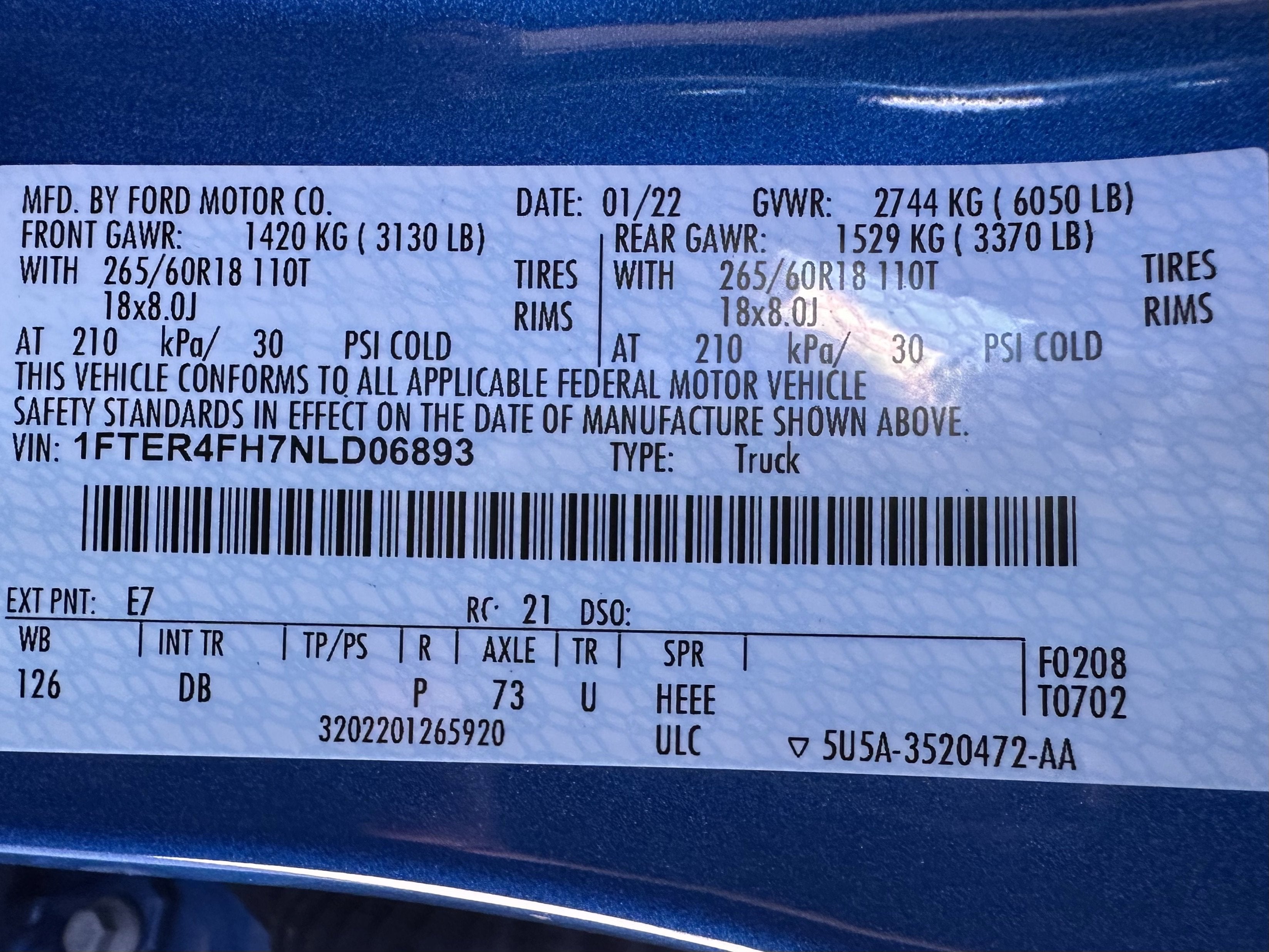 2022 Ford Ranger LARIAT