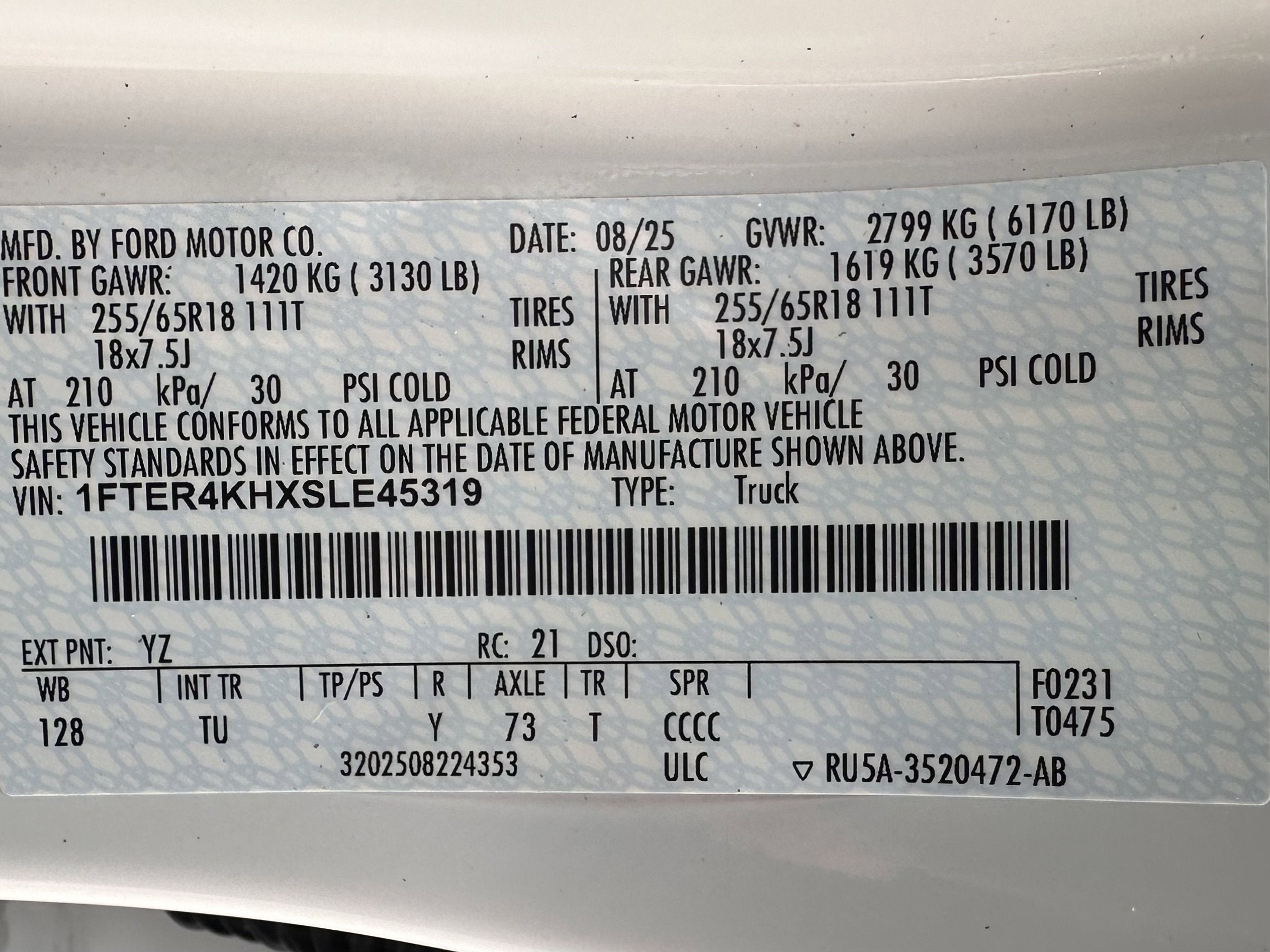 2025 Ford Ranger LARIAT