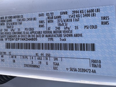 2022 Ford F-150 LARIAT