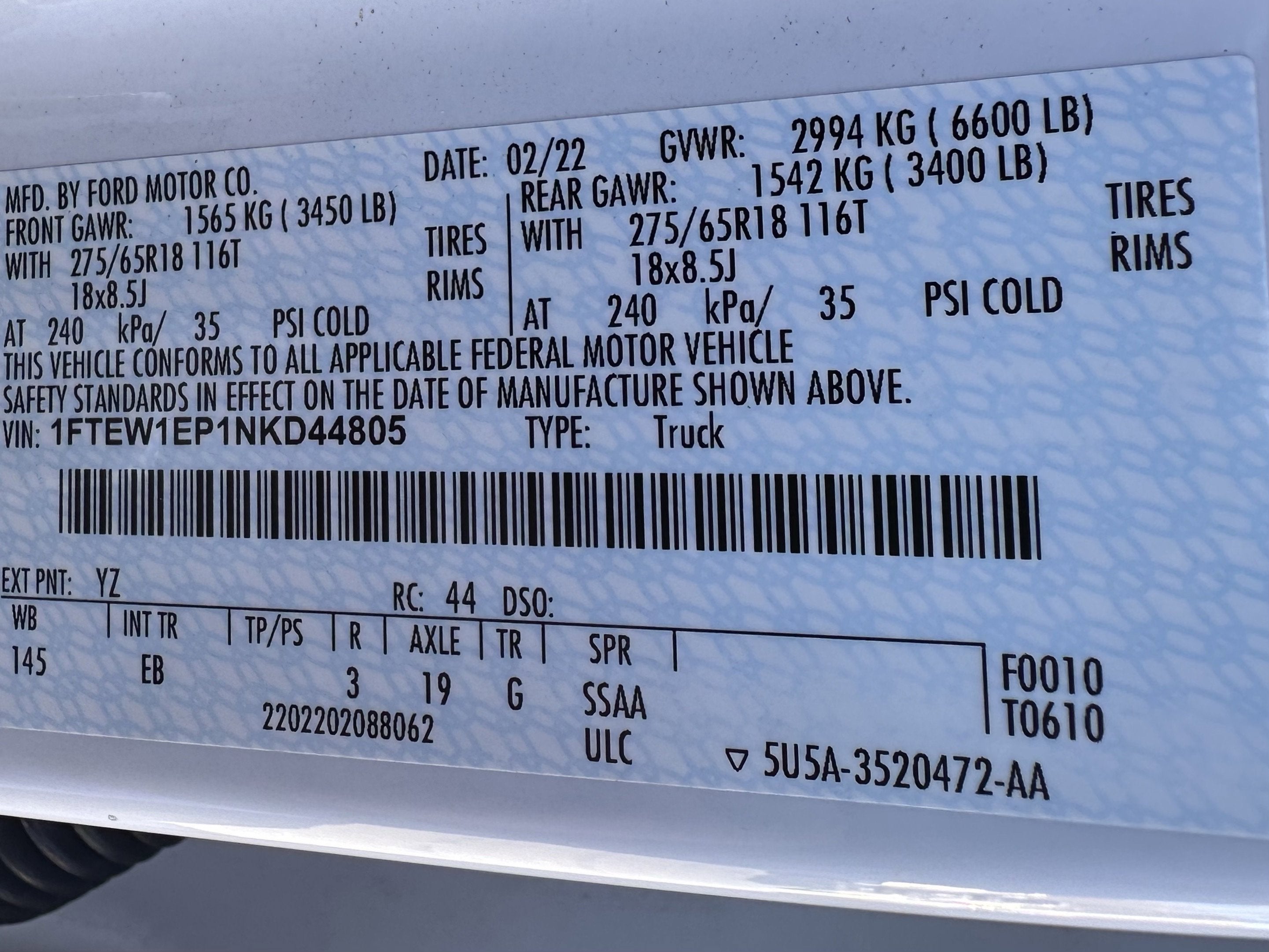 2022 Ford F-150 LARIAT