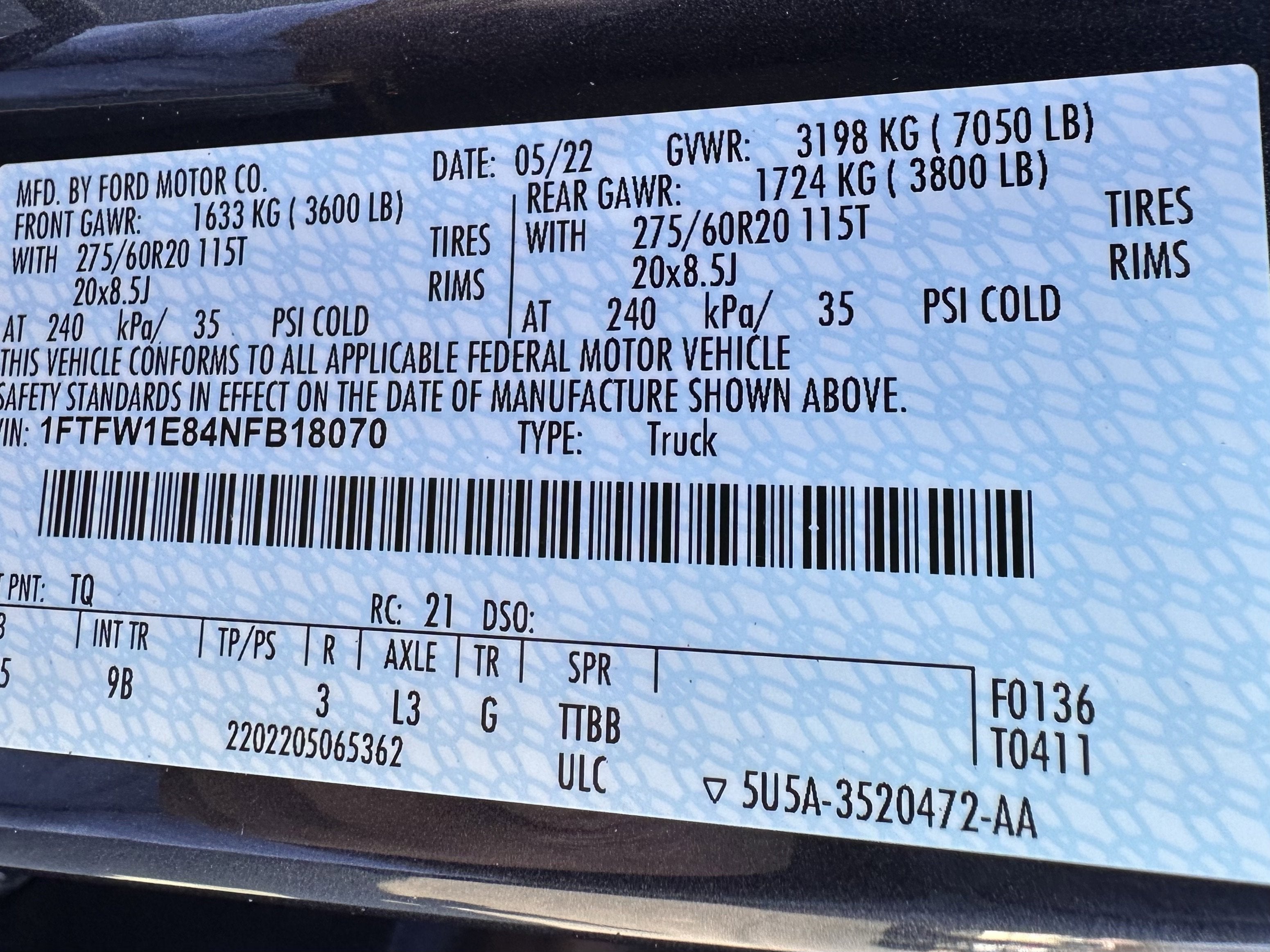 2022 Ford F-150 Platinum