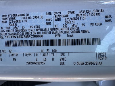 2021 Ford F-150 LARIAT