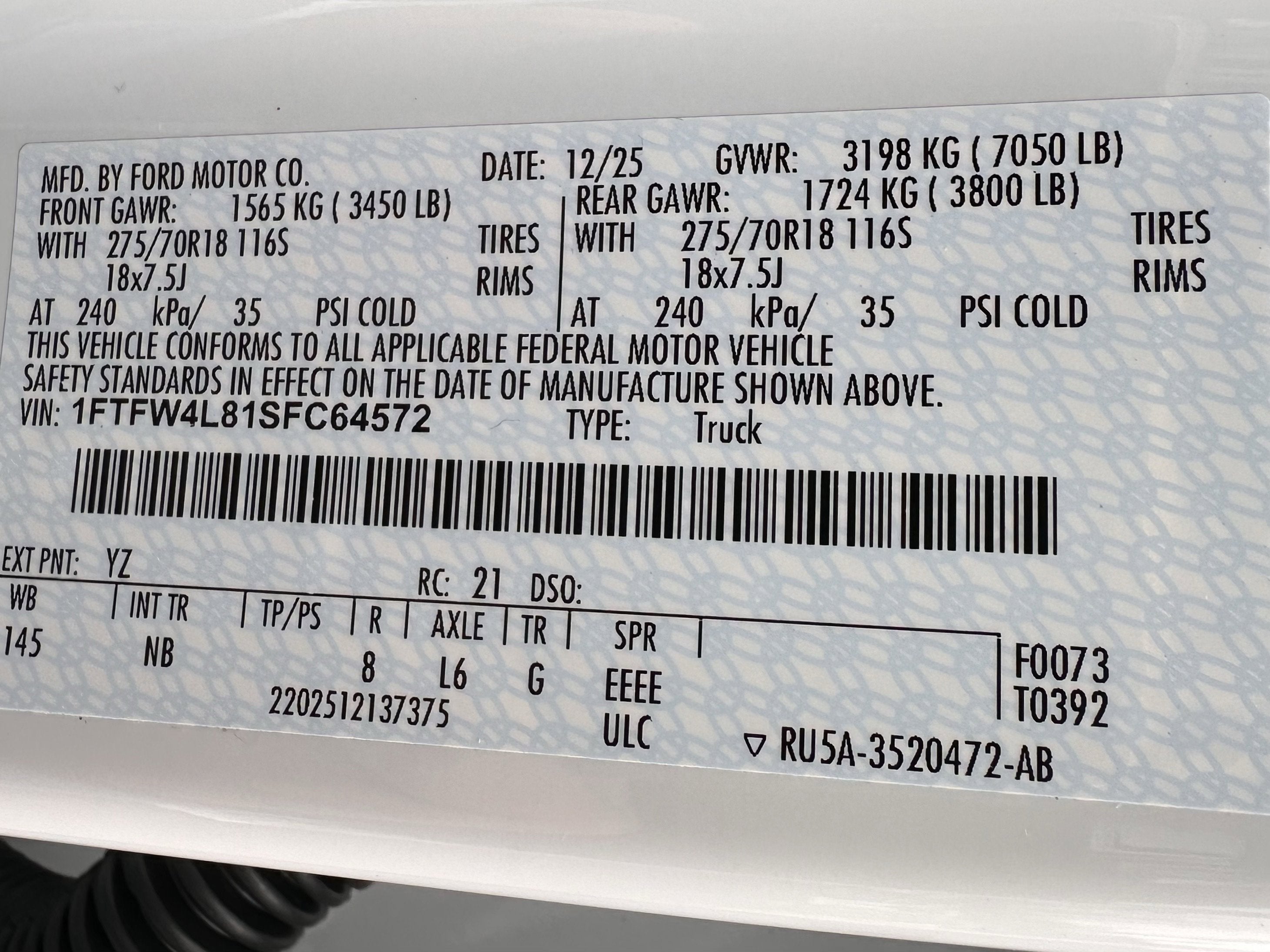 2025 Ford F-150 Tremor