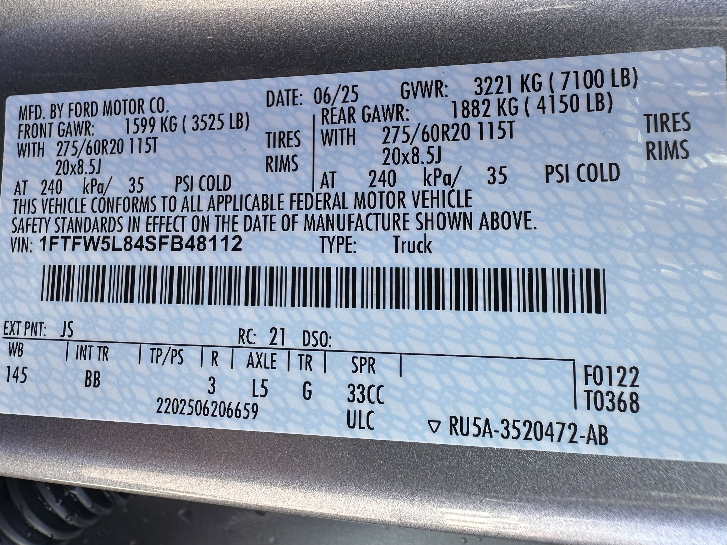 2025 Ford F-150 LARIAT - Courtesy Demo