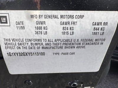 2000 Chevrolet Corvette 2dr Convertible