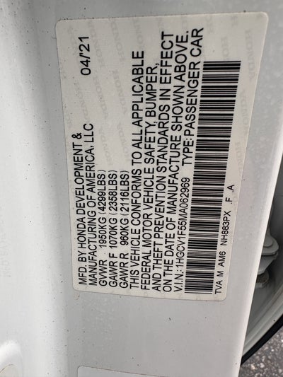 2021 Honda Accord Sedan EX-L