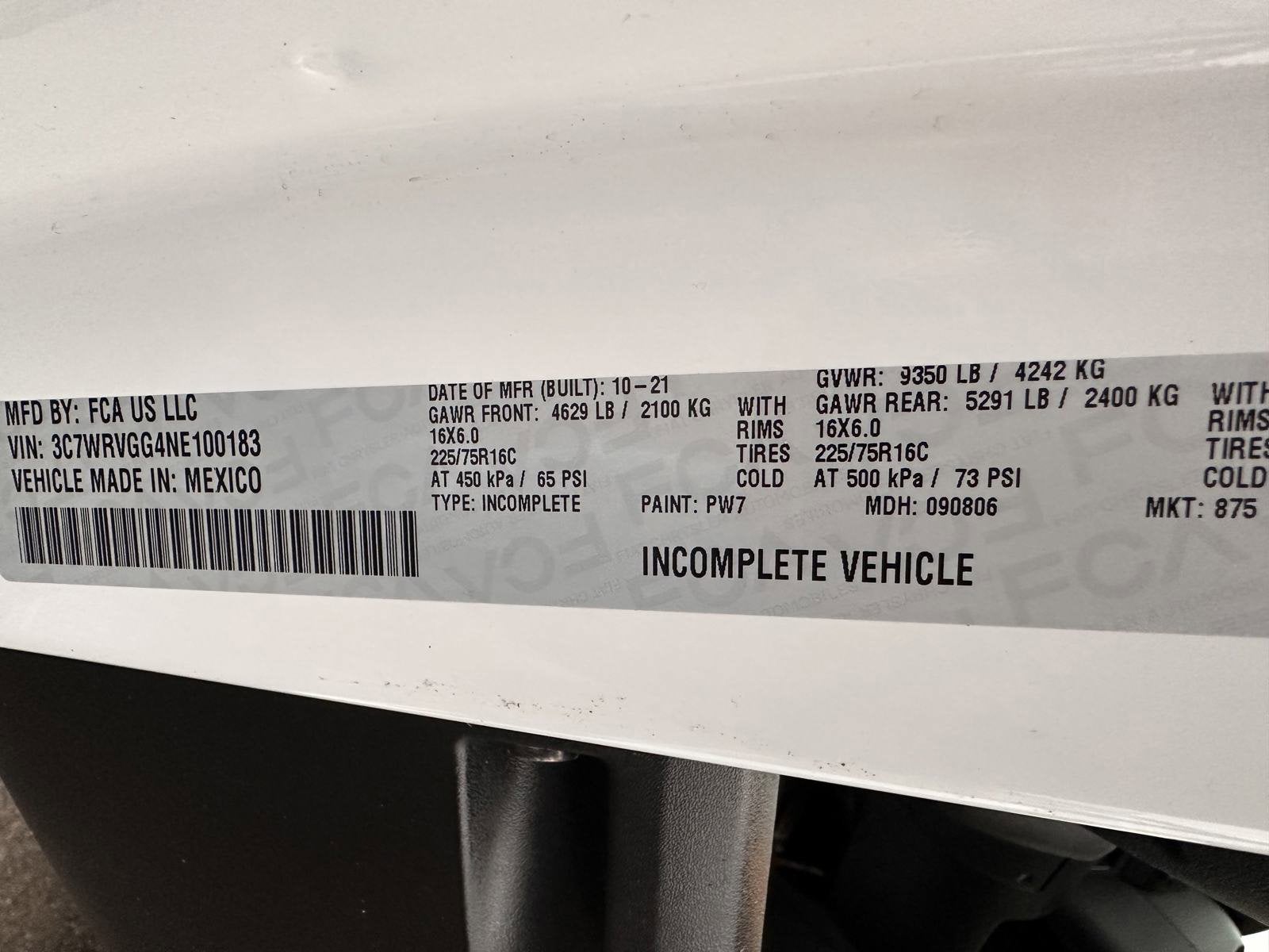 2022 RAM ProMaster Landscape Body 17'
