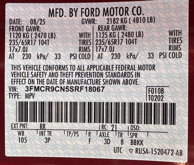 2025 Ford Bronco Sport Outer Banks