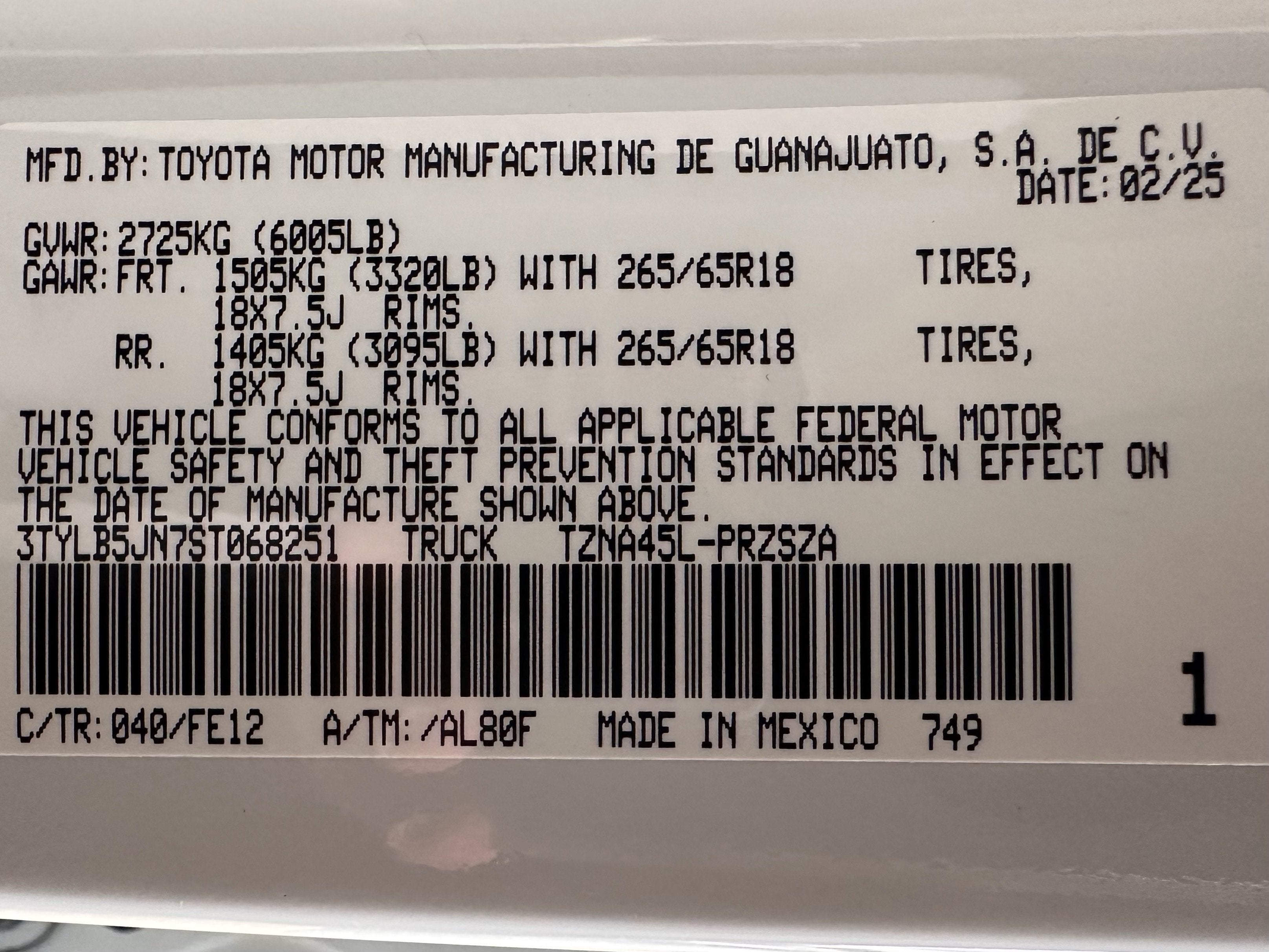 2025 Toyota Tacoma 4WD TRD Sport