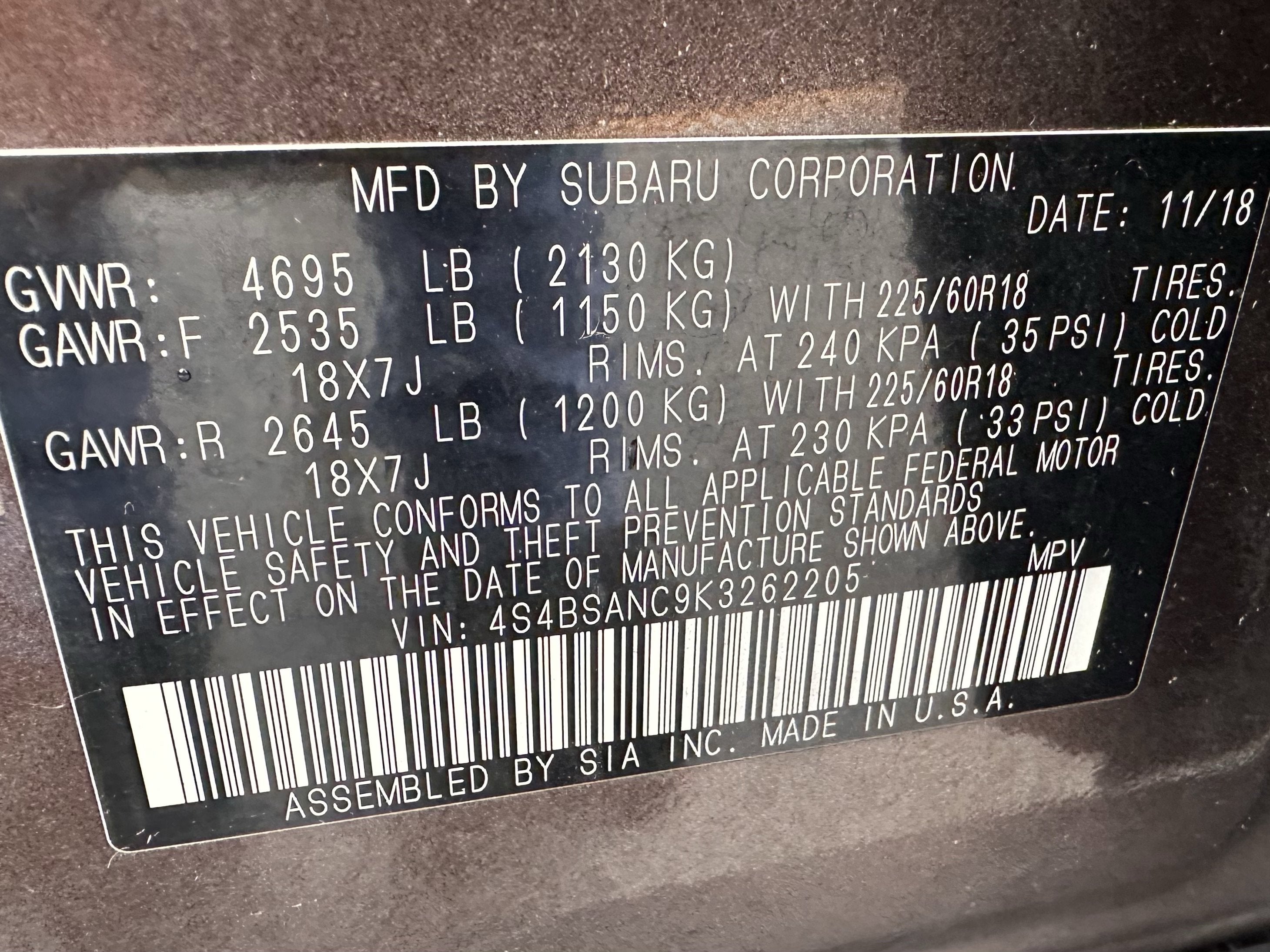 2019 Subaru Outback Limited