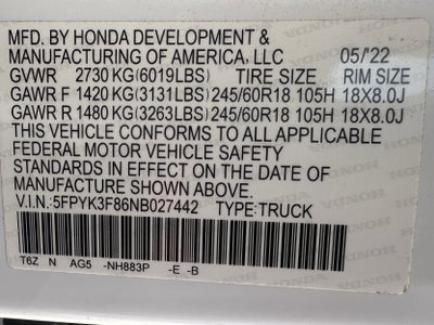 2022 Honda Ridgeline Black Edition