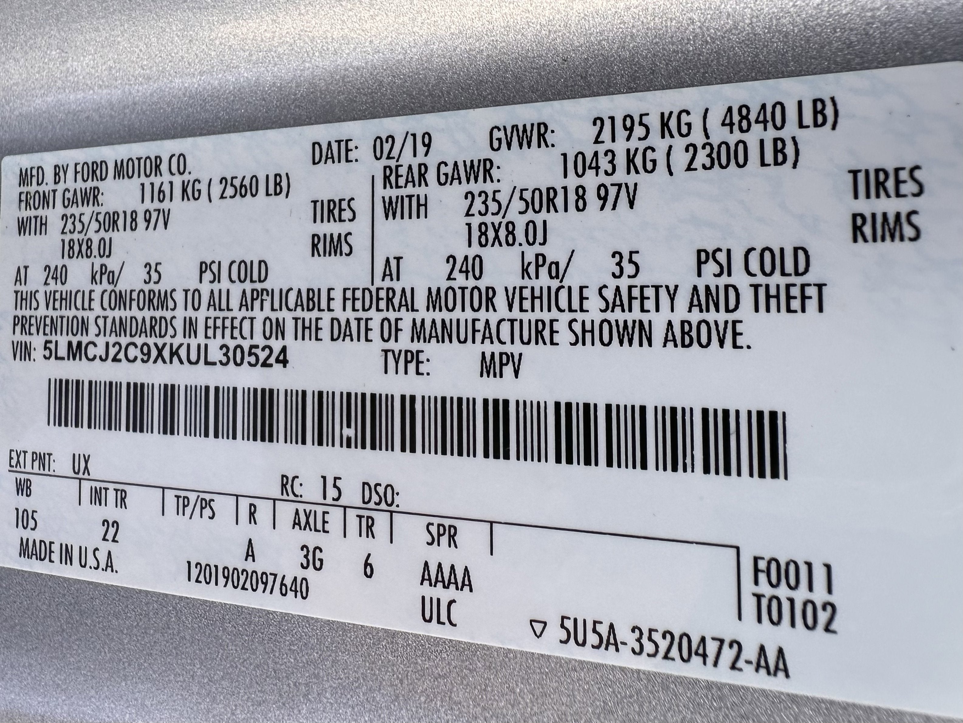 2019 Lincoln MKC Select