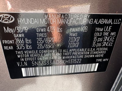 2019 Hyundai Santa Fe SEL
