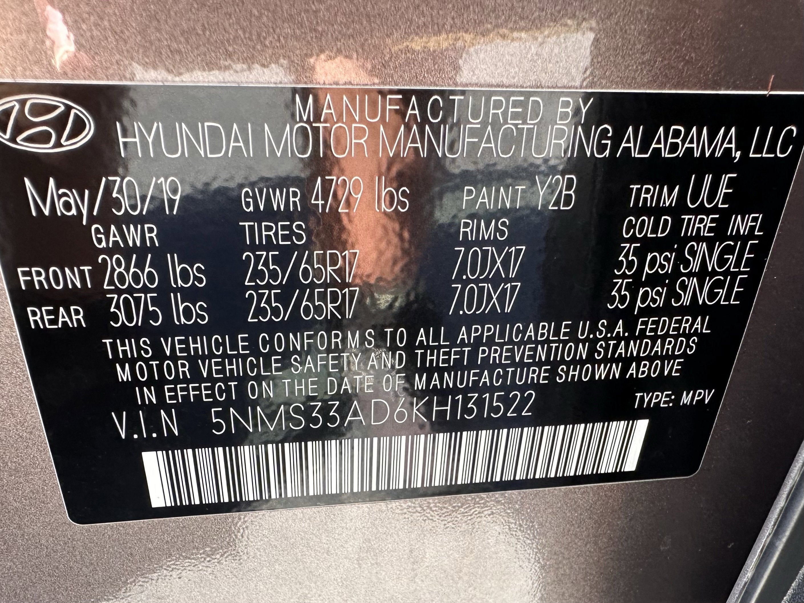 2019 Hyundai Santa Fe SEL