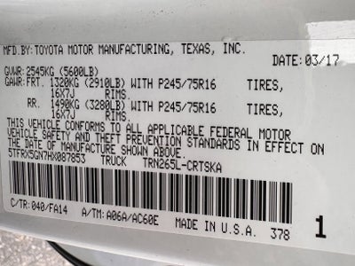 2017 Toyota Tacoma SR