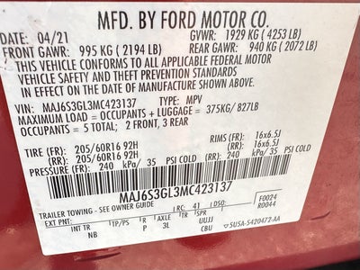 2021 Ford EcoSport SE